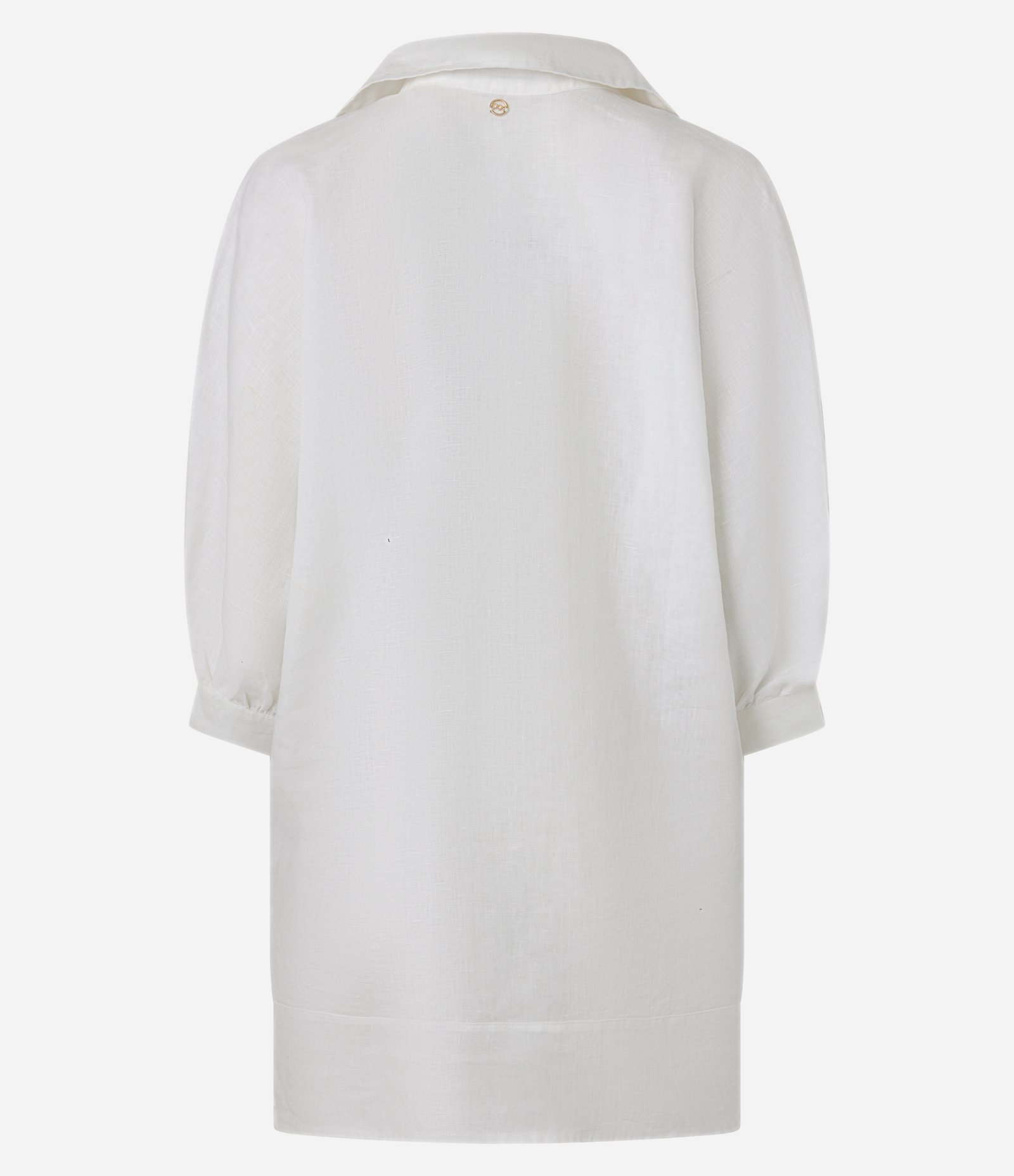 Saída de Praia Bata em Linho Puro com Amarração Frontal Branco 9