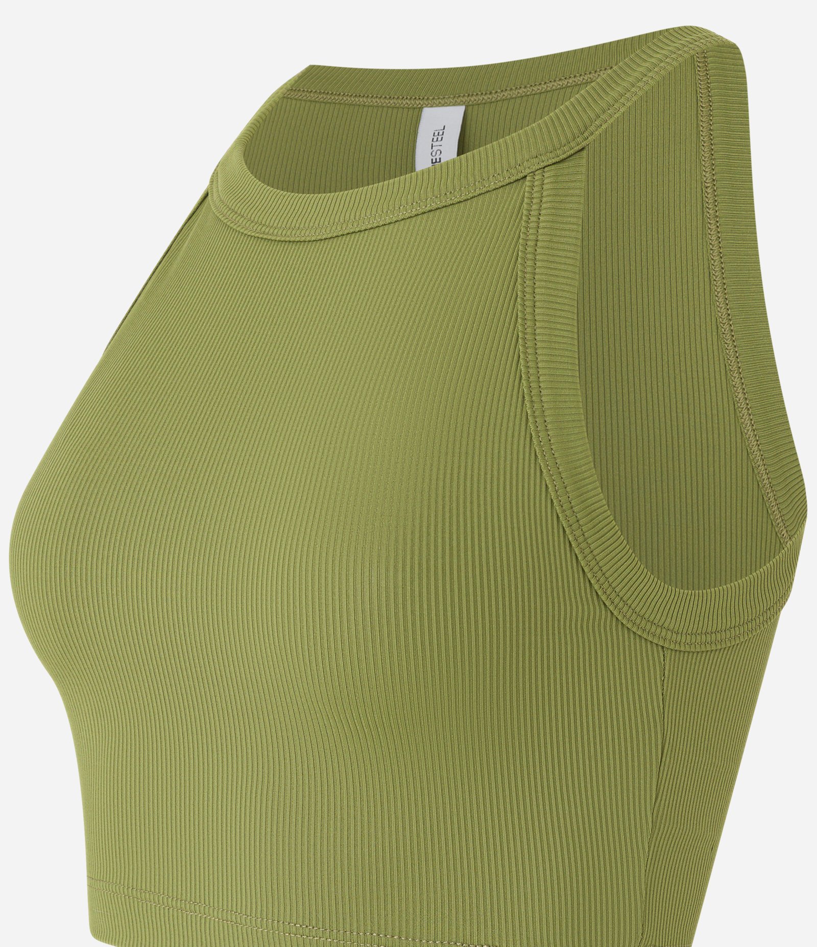 Blusa em Ribana com Gola Halter Verde 5