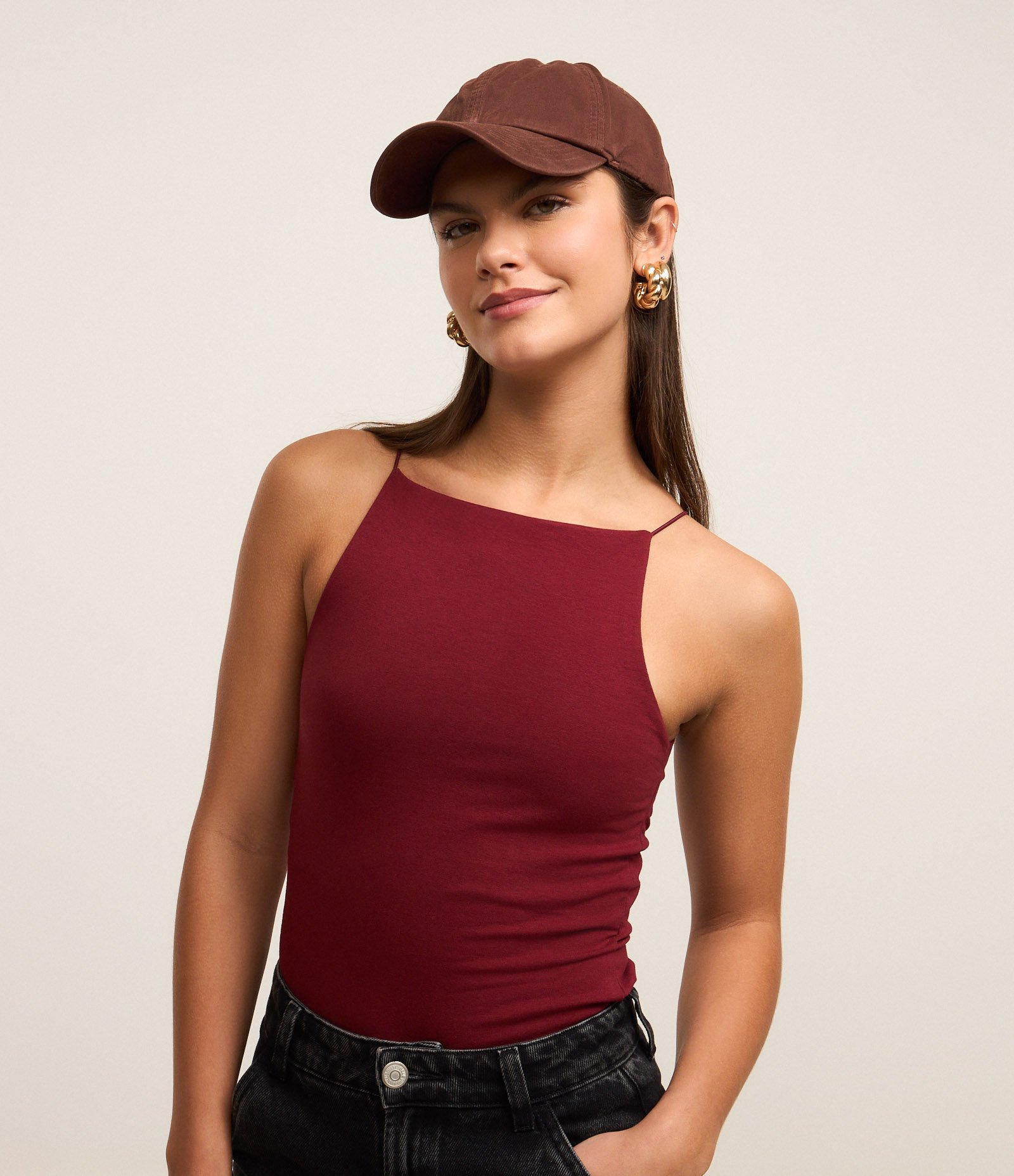 Blusa sem Manga com Decote Halter e Alça Elástico 1