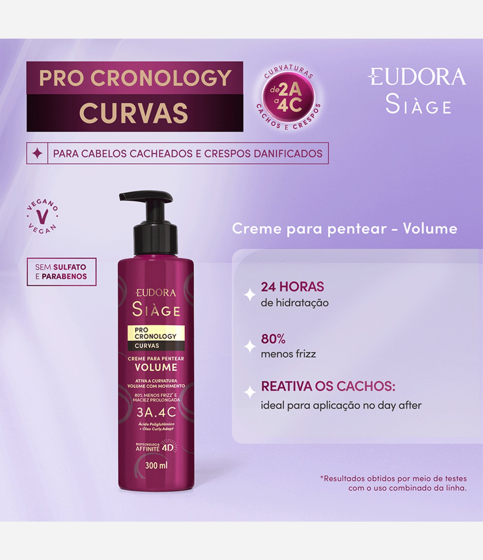Creme de Pentear Volume Pro Cronology Curvas Siàge 300ML 7