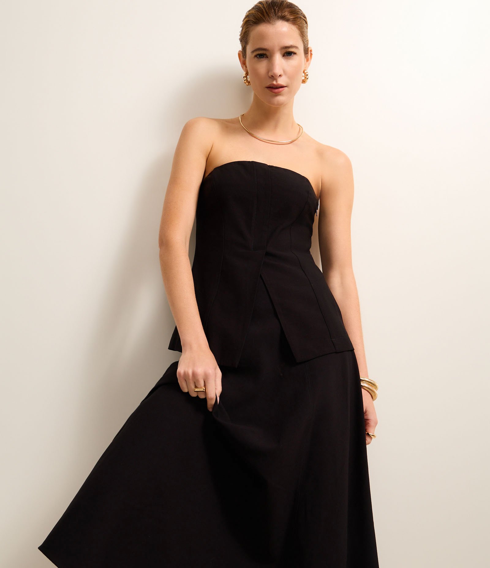 Blusa Tomara Que Caia Alfaiatada com Lastex nas Costas Preto 5