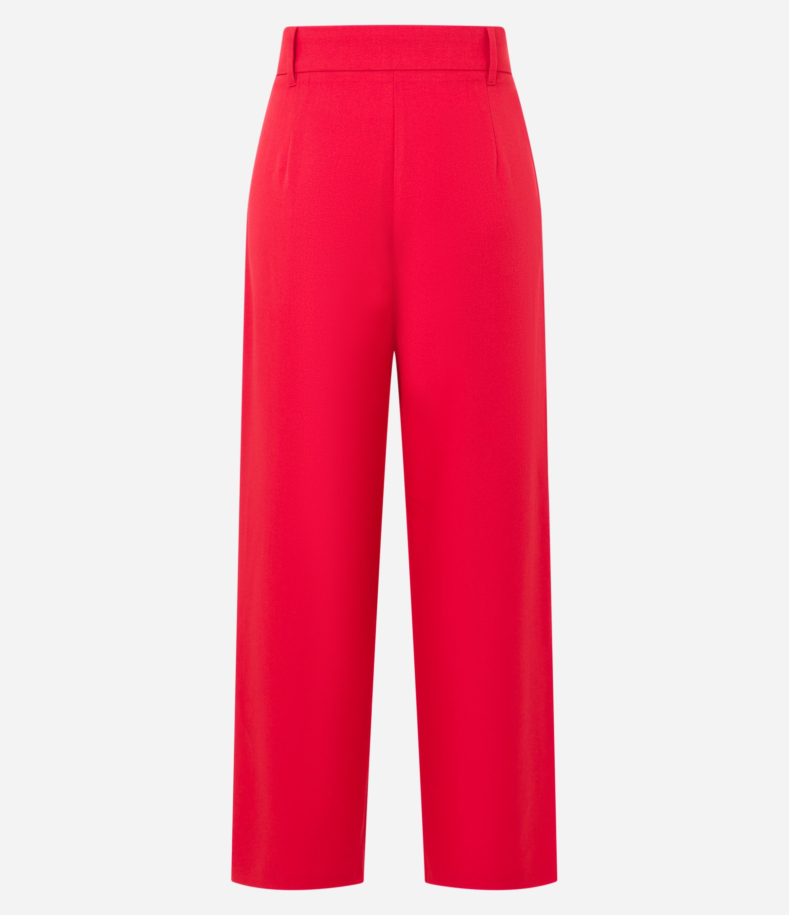 Calça Wide Leg Alfaiatada com Cós Duplo e Detalhe de Rebite Vermelho 6