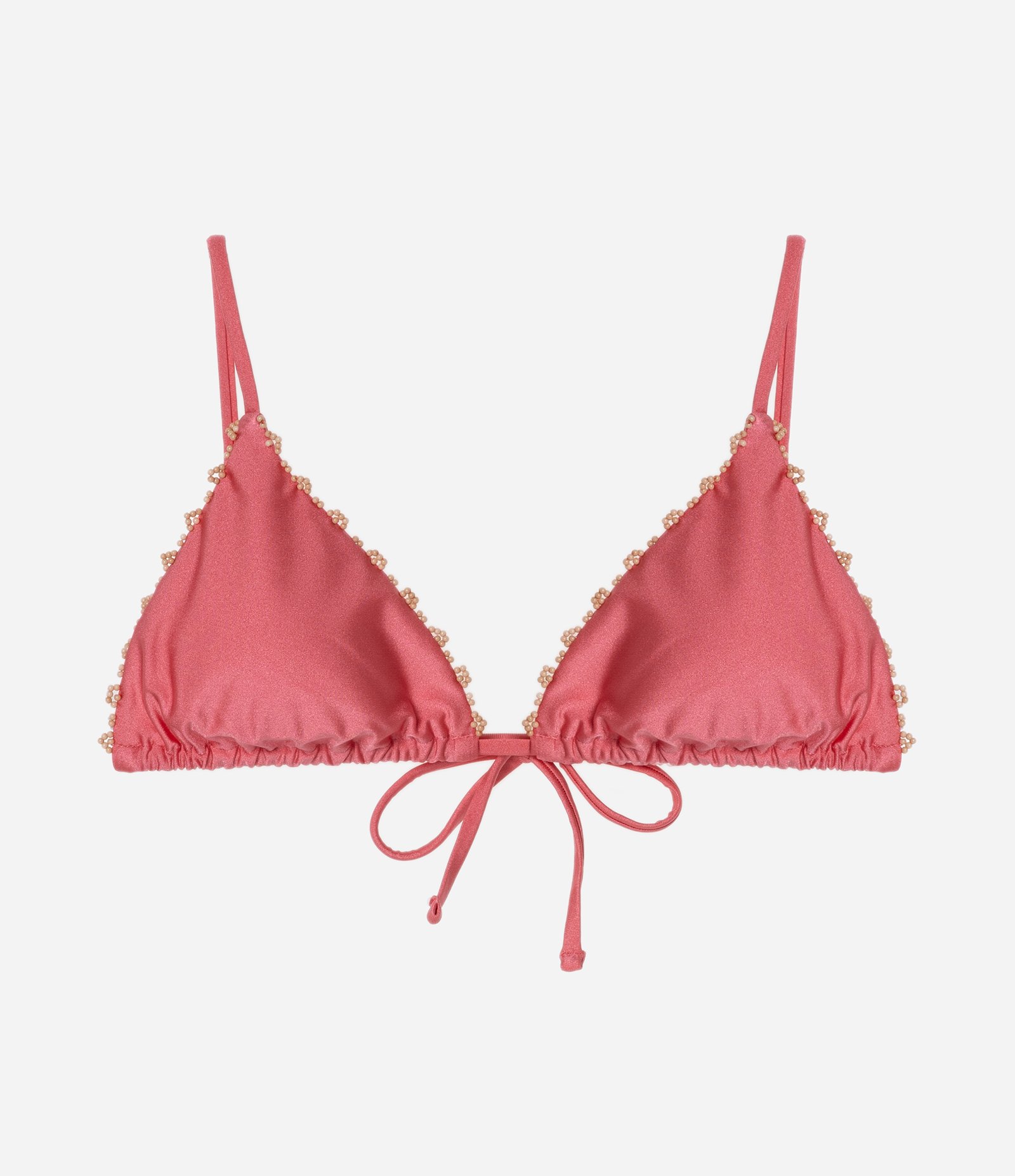 Biquíni Top Cortininha em Microfibra Brilho com Aviamentos de Madeira Rosa 5