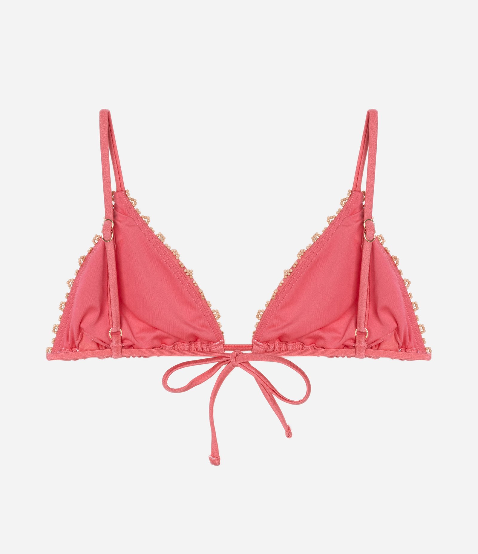 Biquíni Top Cortininha em Microfibra Brilho com Aviamentos de Madeira Rosa 6