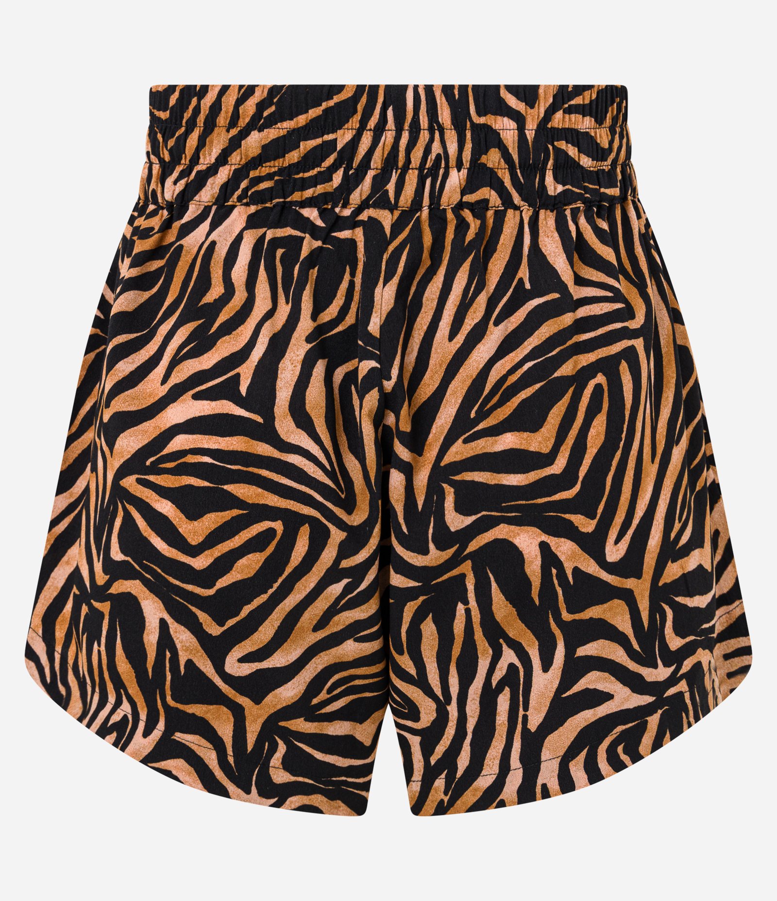 Saída de Praia Short em Chiffon com Estampa Animal Print Zebra Marrom 6