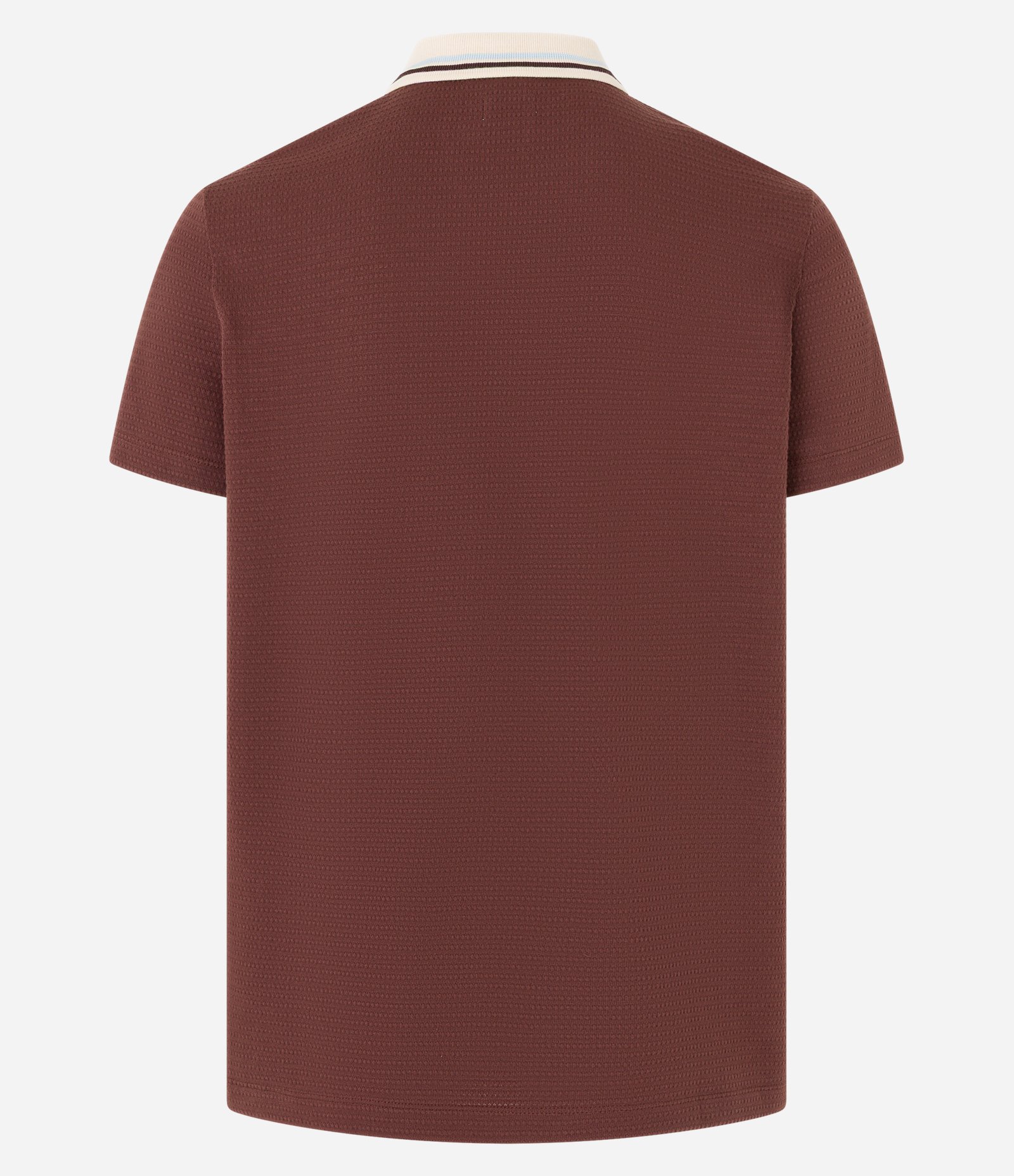 Camisa Polo em Algodão com Textura e Brasão Vintage Marrom 9