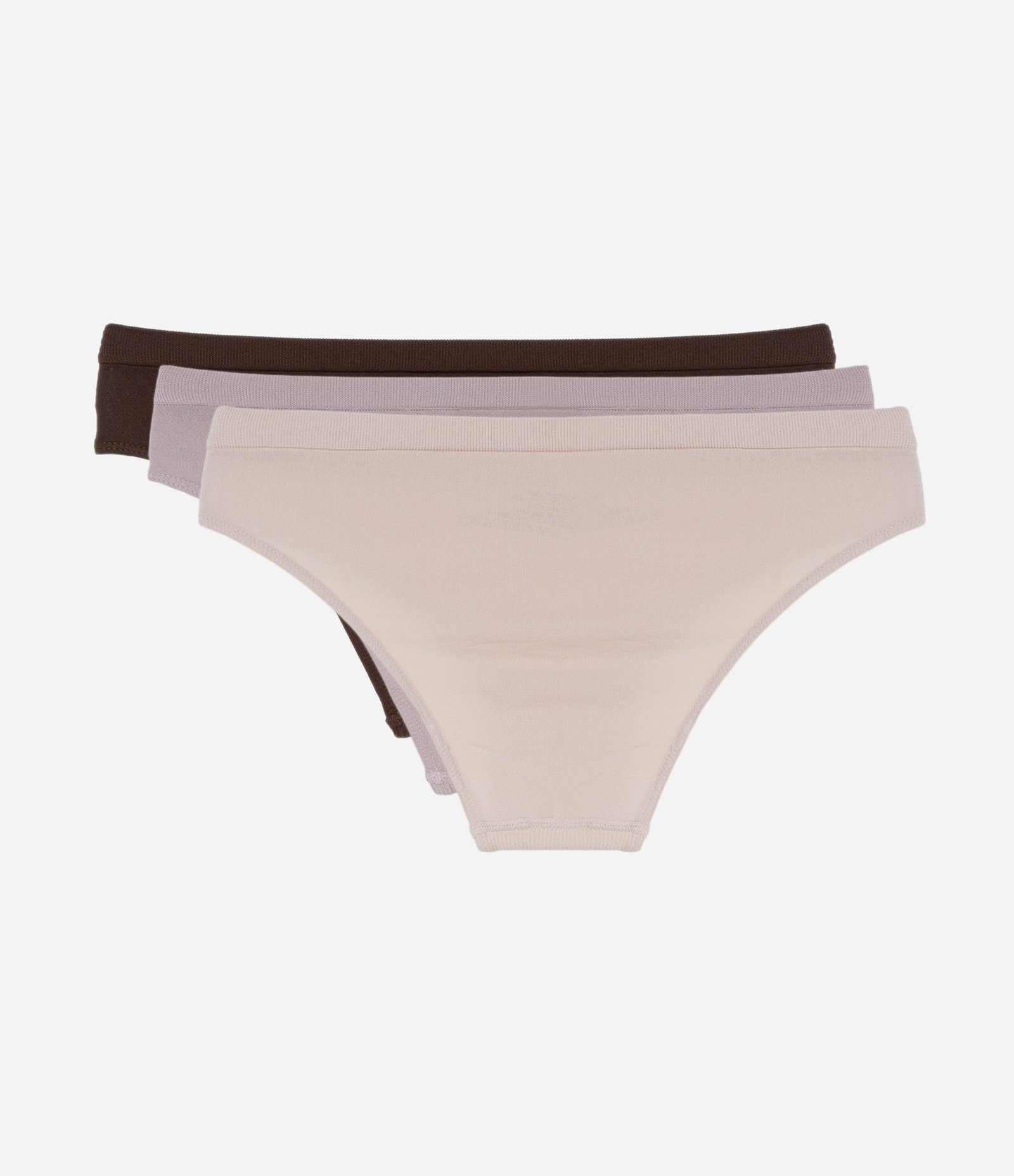Kit 03 Calcinhas Biquíni em Poliamida Seamless Trifil Marrom/Bege/Bege Claro 2