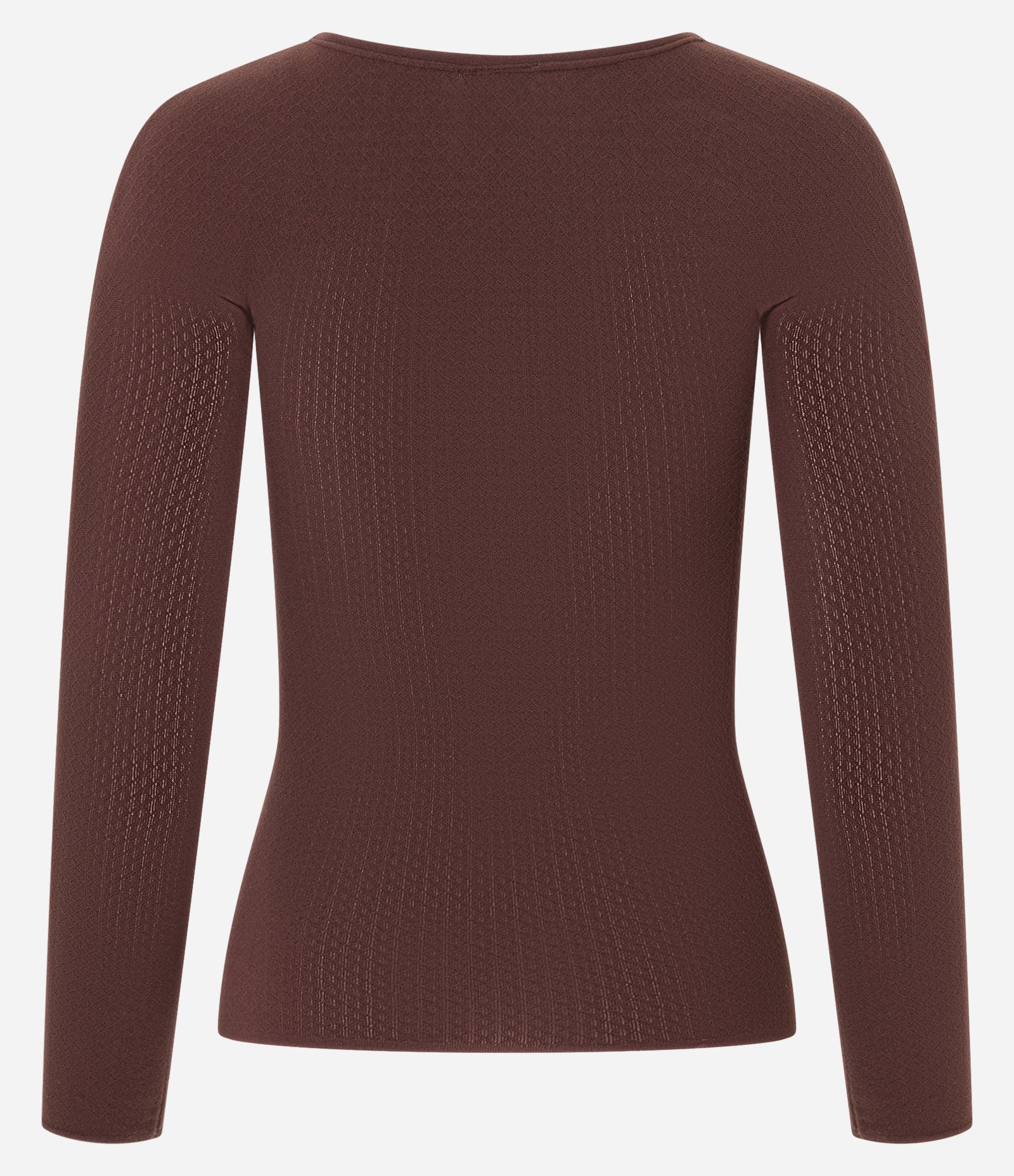 Blusa Camisete em Microfibra com Manga Longa sem Costura TriFil Marrom 7