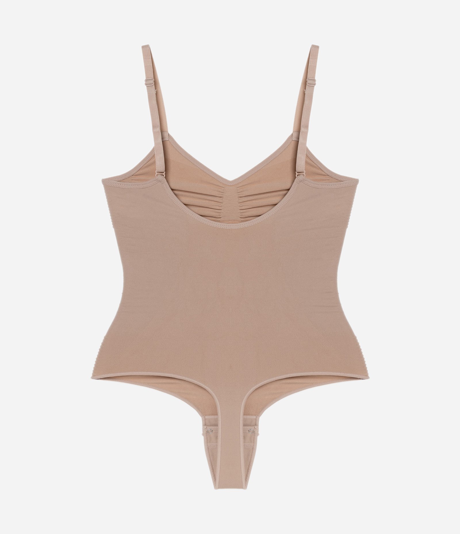 Body Sem Bojo Seamless Fio Bege 4