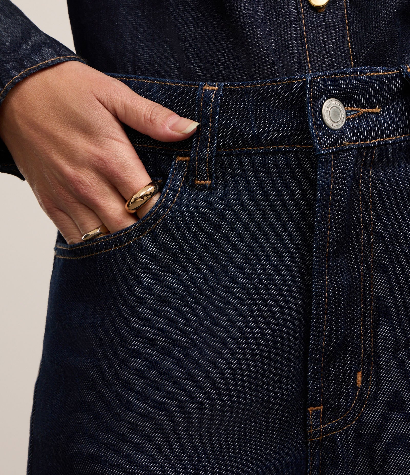 Calça Reta em Jeans Raw com Cintura Alta Azul 4