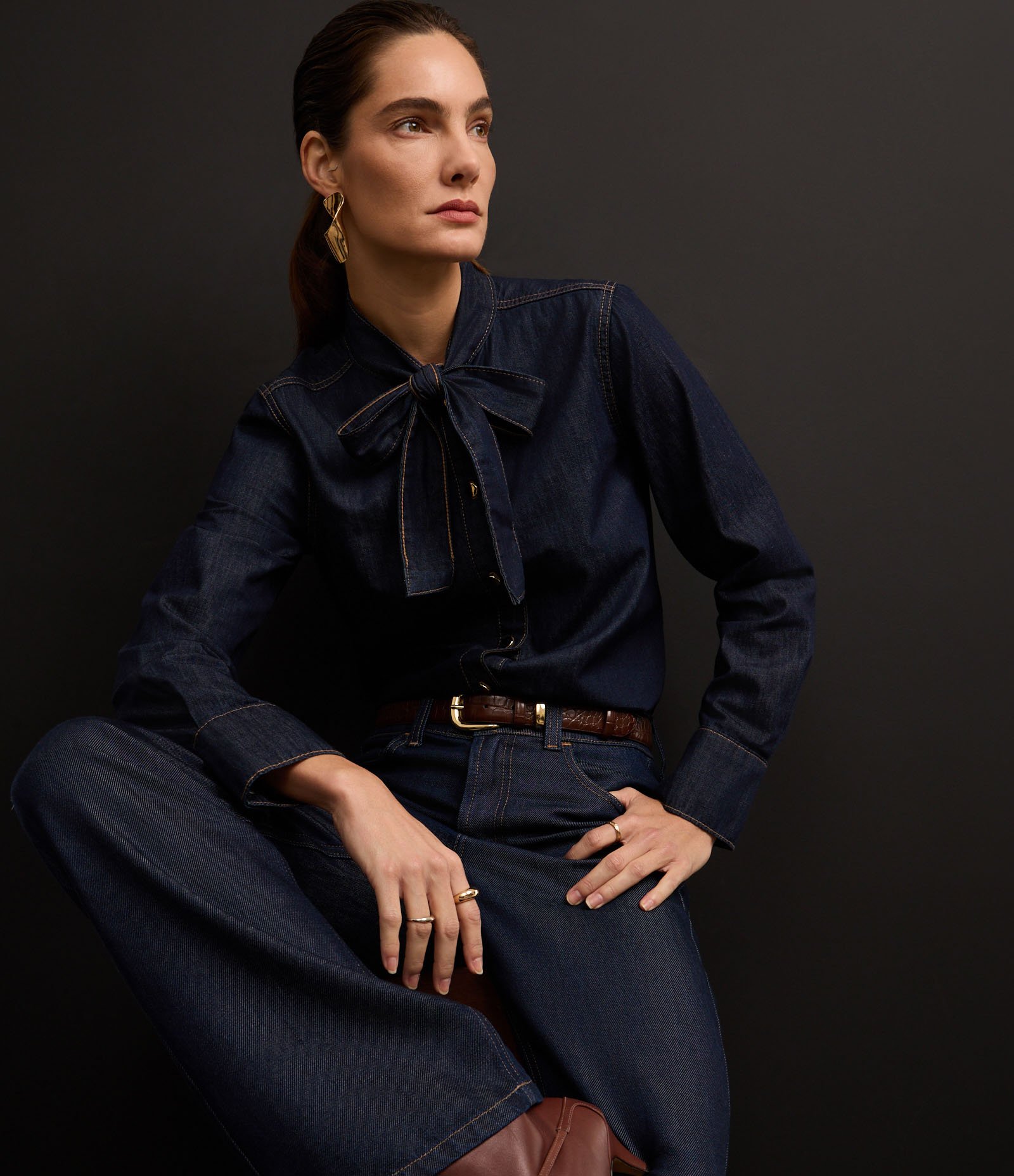 Calça Reta em Jeans Raw com Cintura Alta Azul 5