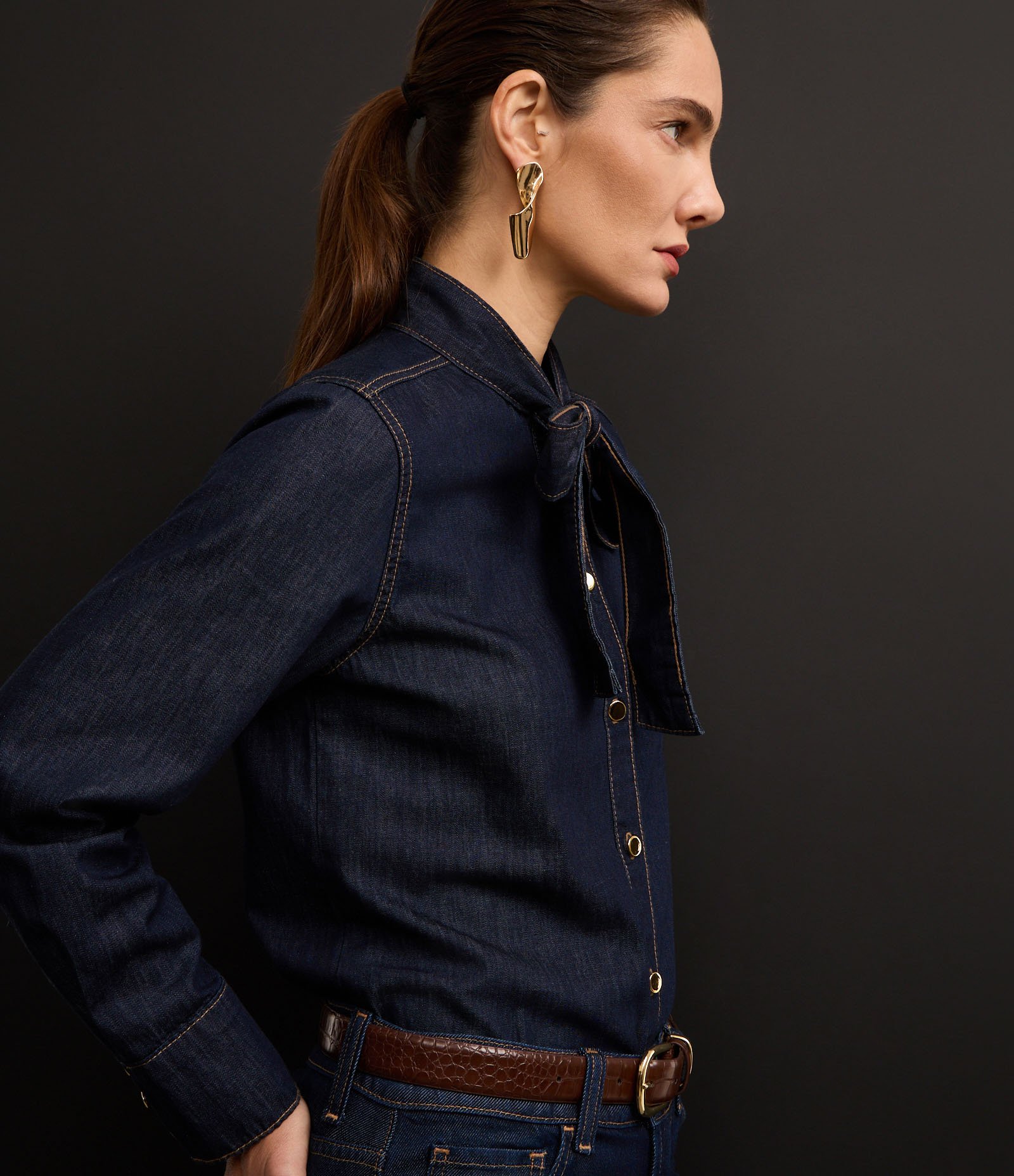 Calça Reta em Jeans Raw com Cintura Alta Azul 6