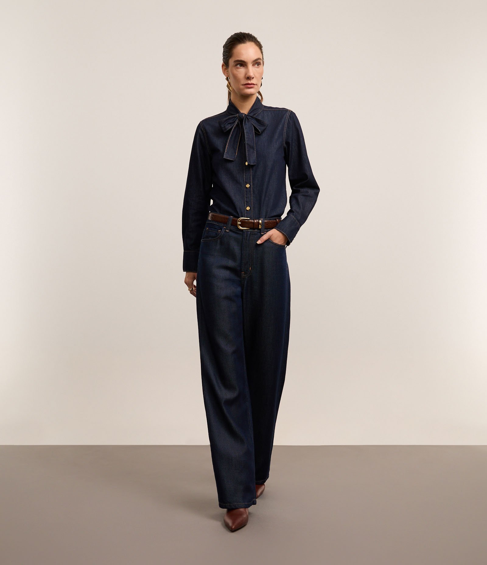 Calça Reta em Jeans Raw com Cintura Alta Azul 7