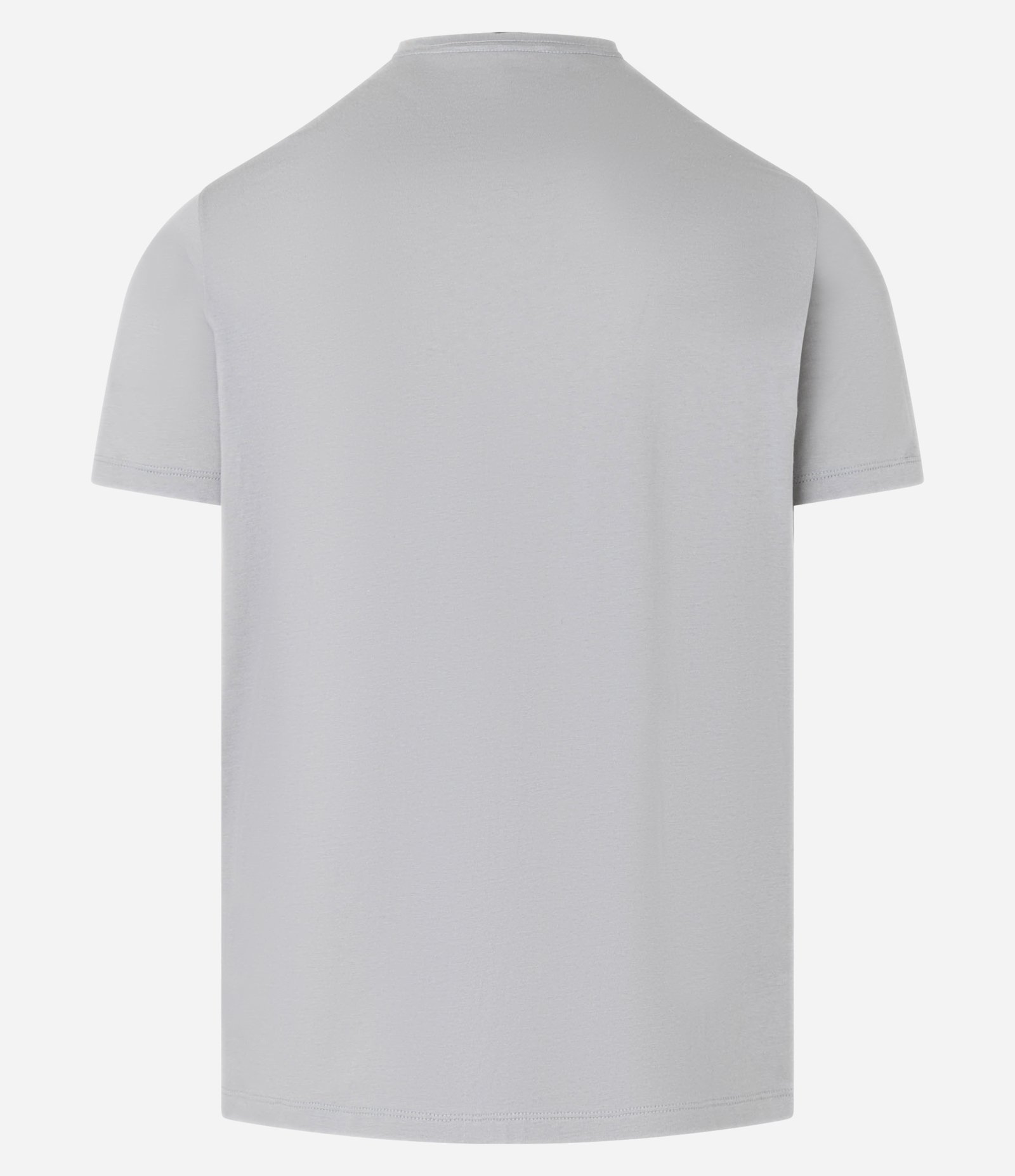 Camiseta Slim Básica em Algodão Peruano com Gola Redonda Cinza 7