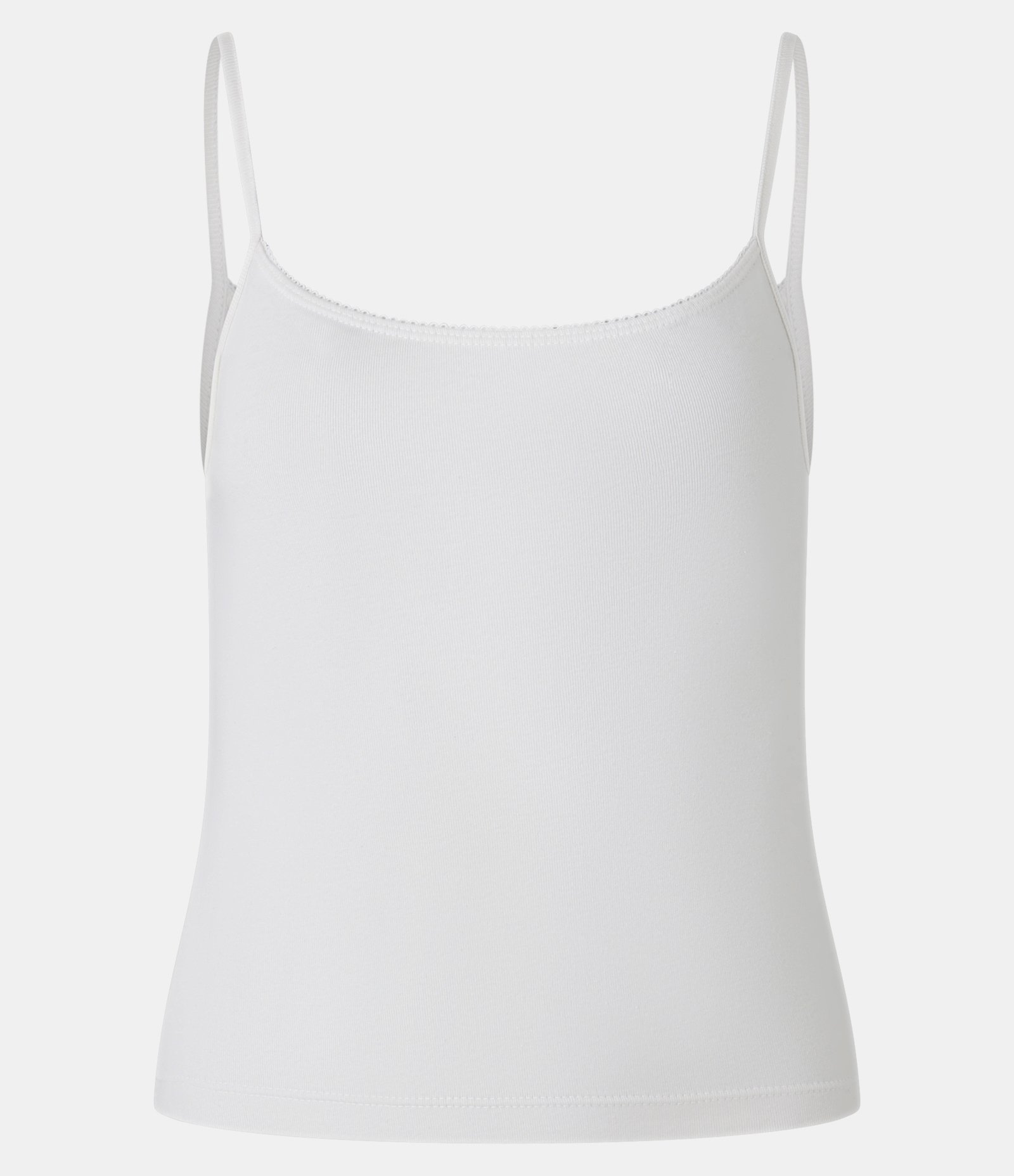 Blusa em Ribana de Alcinha com Trabalhado no Decote Branco 6