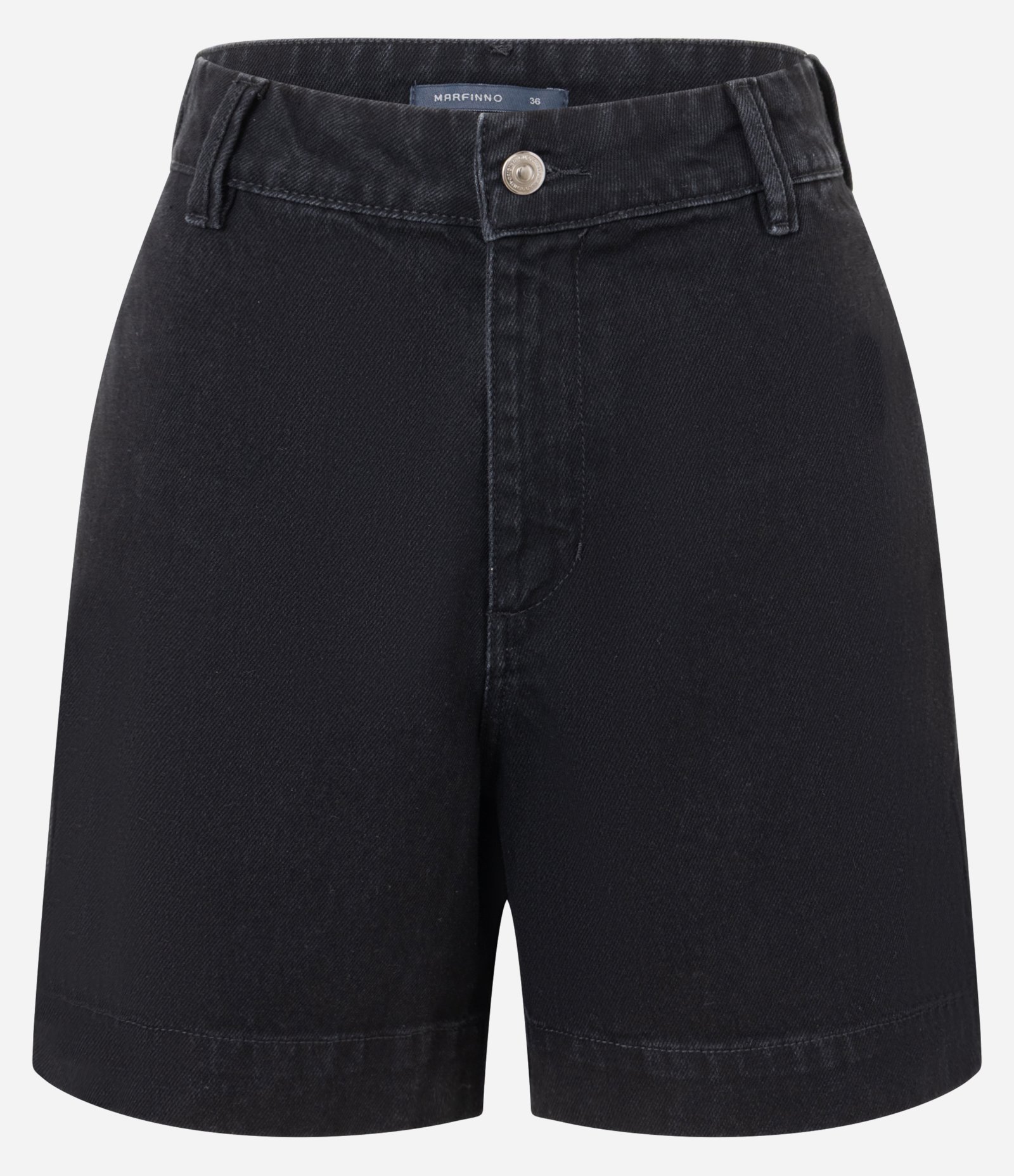 Short em Jeans com Cintura Alta Preto 5