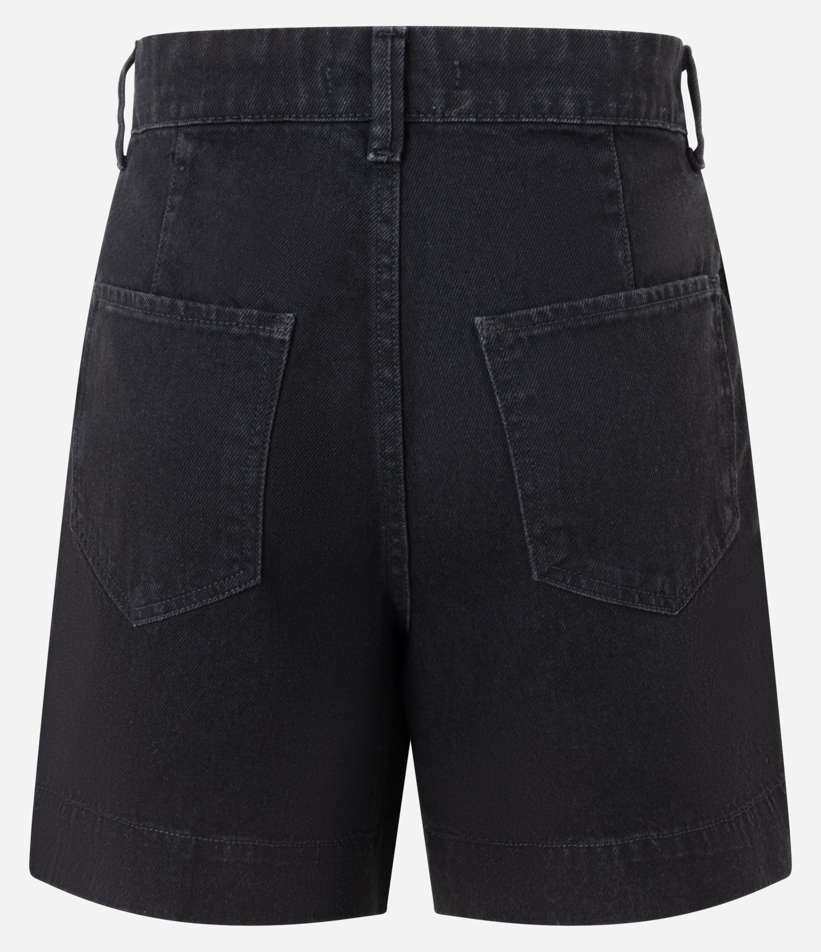 Short em Jeans com Cintura Alta Preto 6