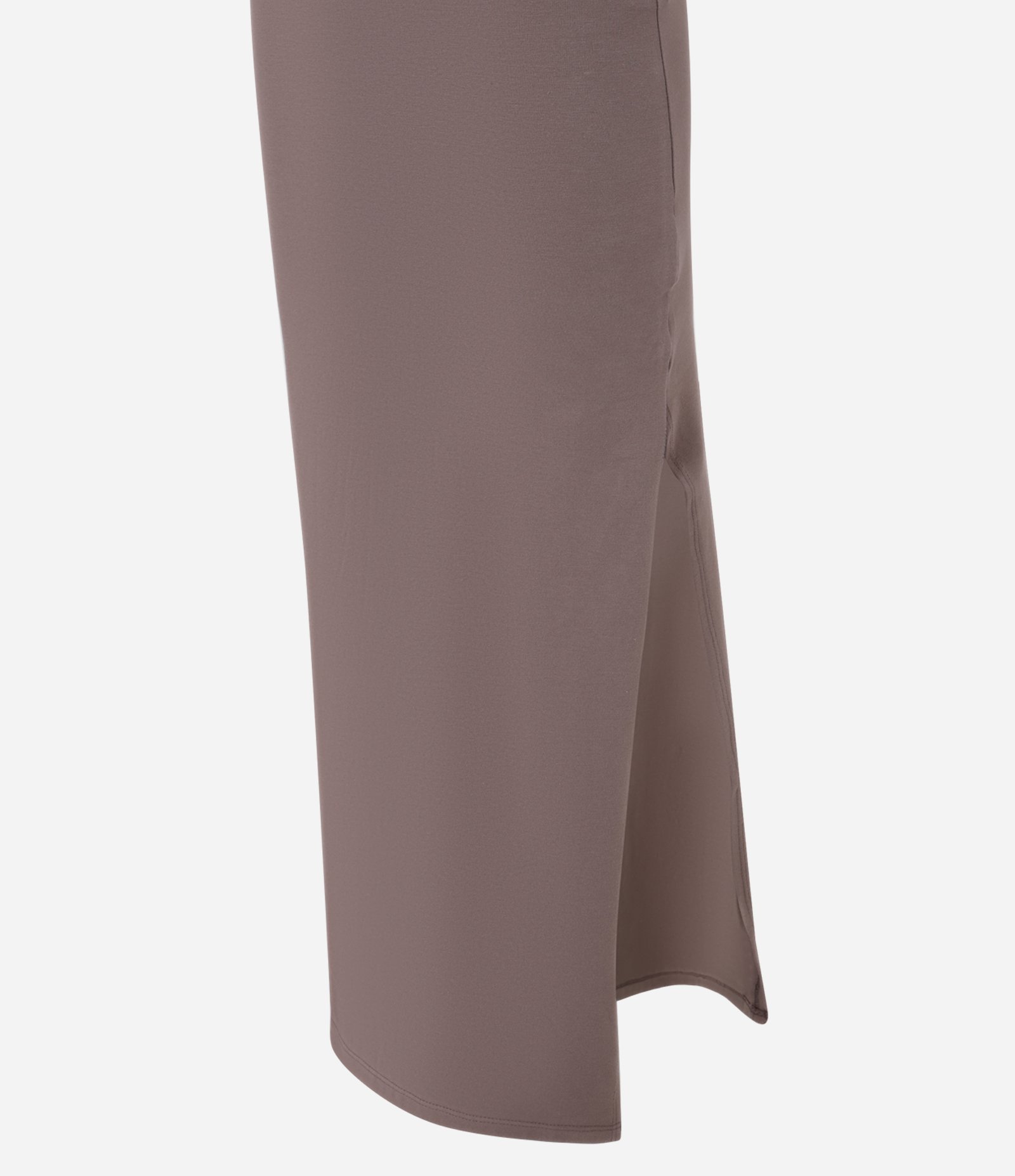 Vestido Longo em Cotton com Fenda na Lateral Marrom Claro 6