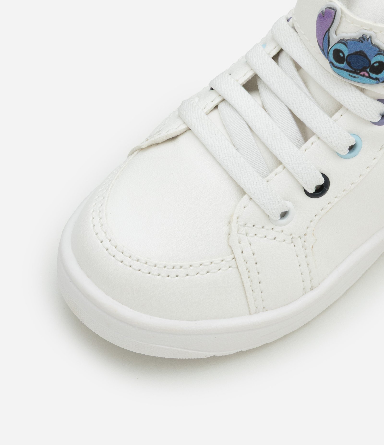 Tênis Abotinado Infantil com Estampa Stitch - Tam 20 a 27 Branco 4