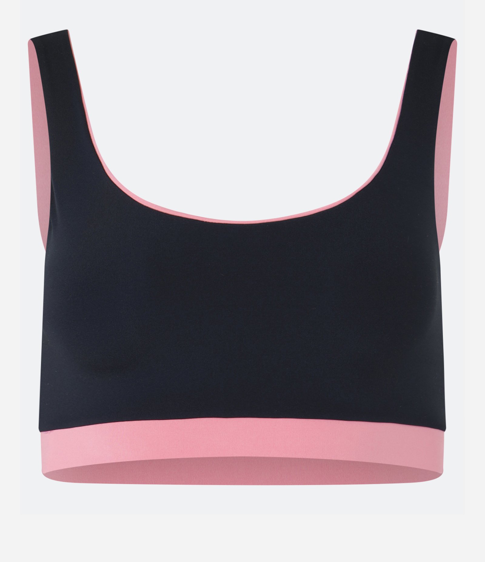 Top Esportivo em Microfibra Dupla Face com Alça Larga Rosa/Preto 7