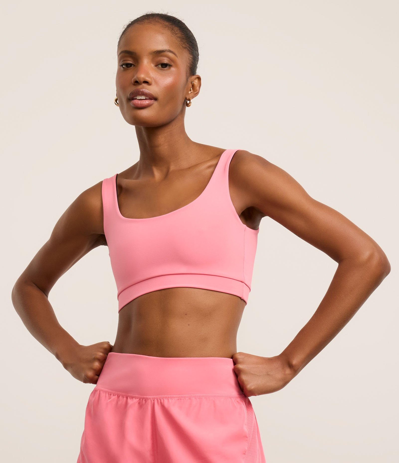 Top Esportivo em Microfibra Dupla Face com Alça Larga Rosa/Preto 1