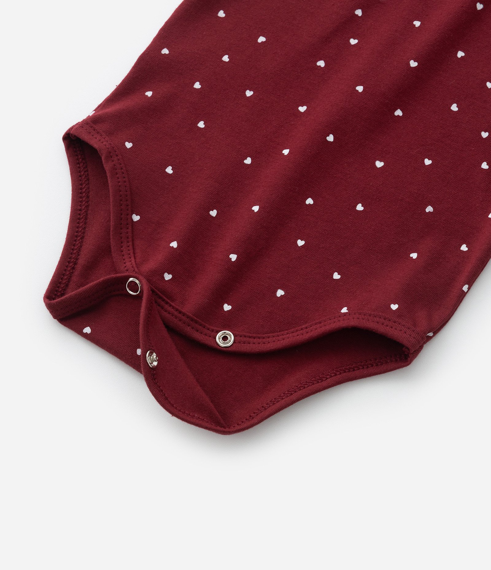 Body Infantil em Algodão com Estampa Corações - Tam 0 a 18 meses Vermelho 5