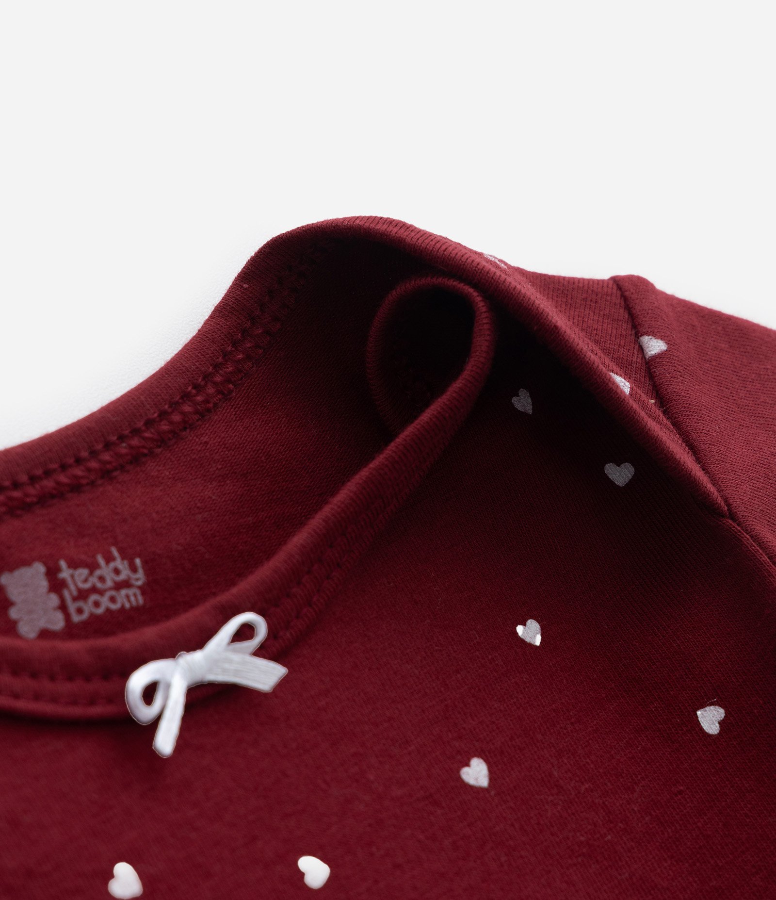Body Infantil em Algodão com Estampa Corações - Tam 0 a 18 meses Vermelho 6