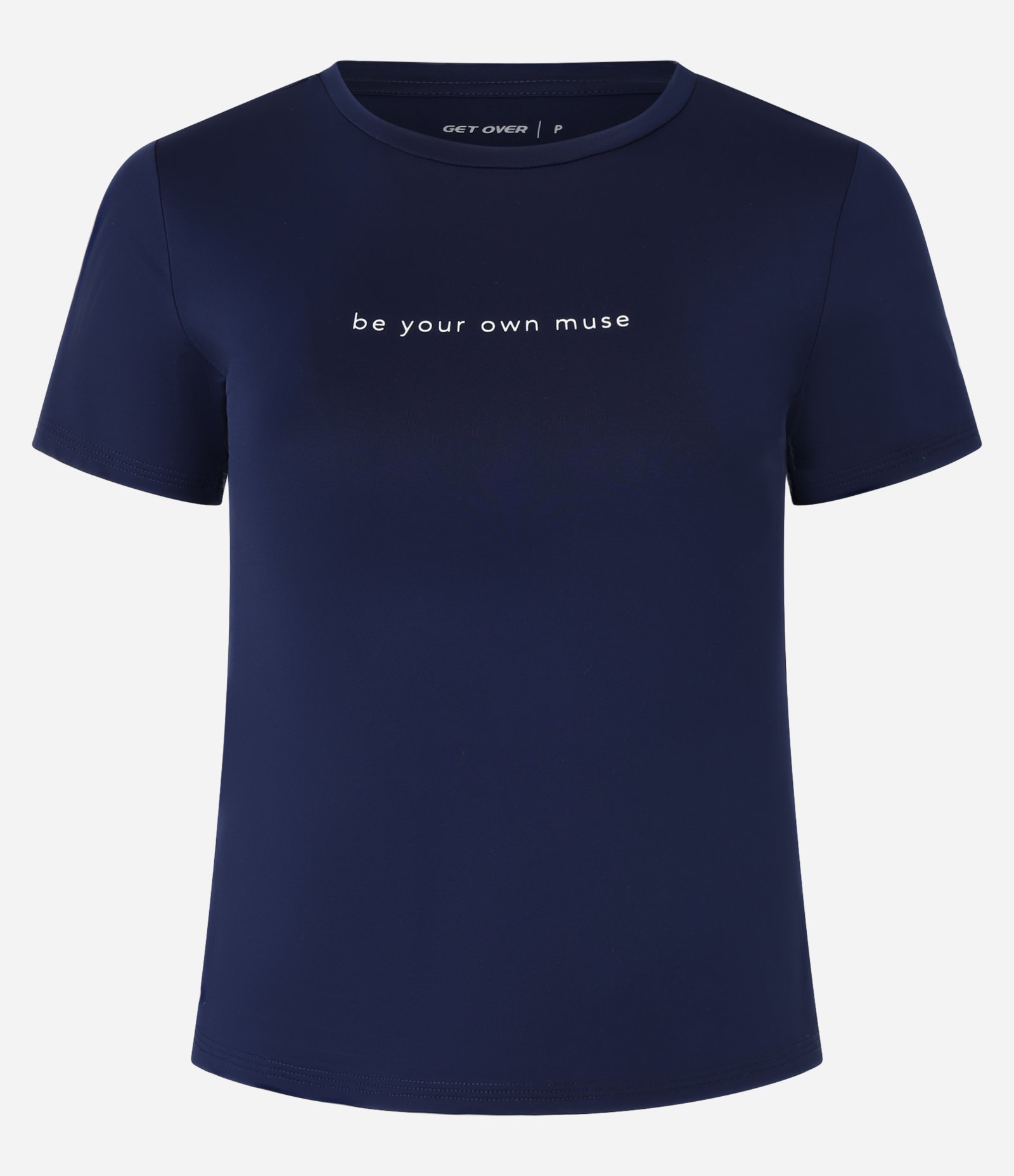 Camiseta Esportiva em Microfibra com Estampa Be Your Own Muse Azul 4