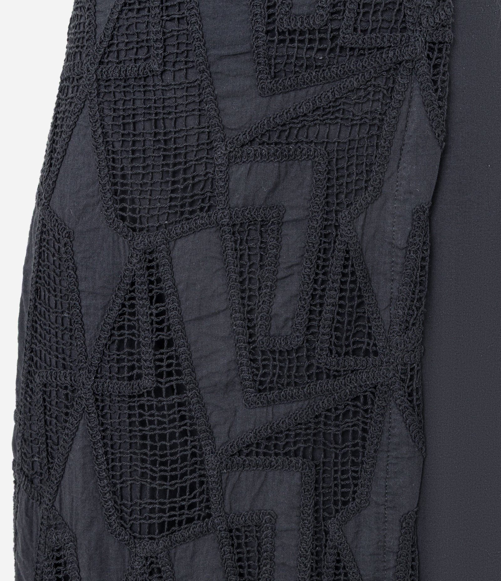 Saída de Praia Saia Midi com Sobreposição de Laise Preto 6