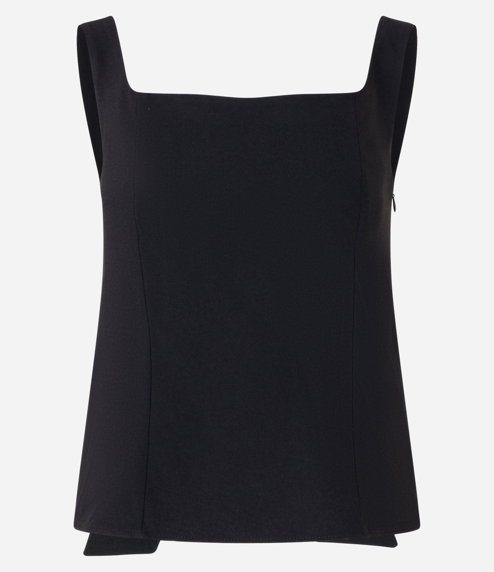 Blusa em Crepe com Laço nas Costas Preto 1