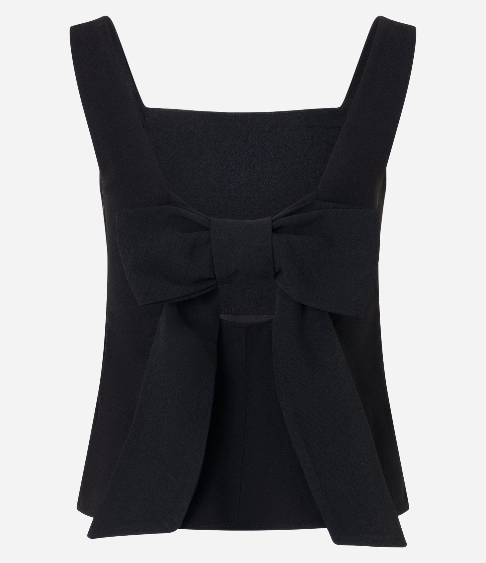 Blusa em Crepe com Laço nas Costas Preto 2