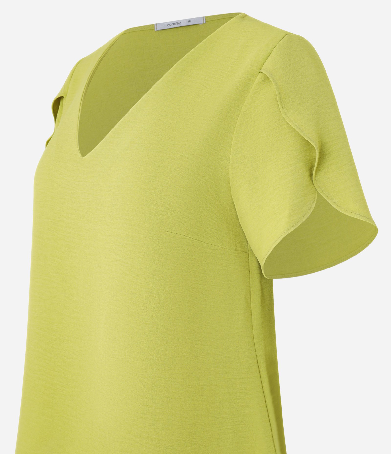 Blusa em Airflow com Manga Tulipa Transpassada Verde Abacate 6