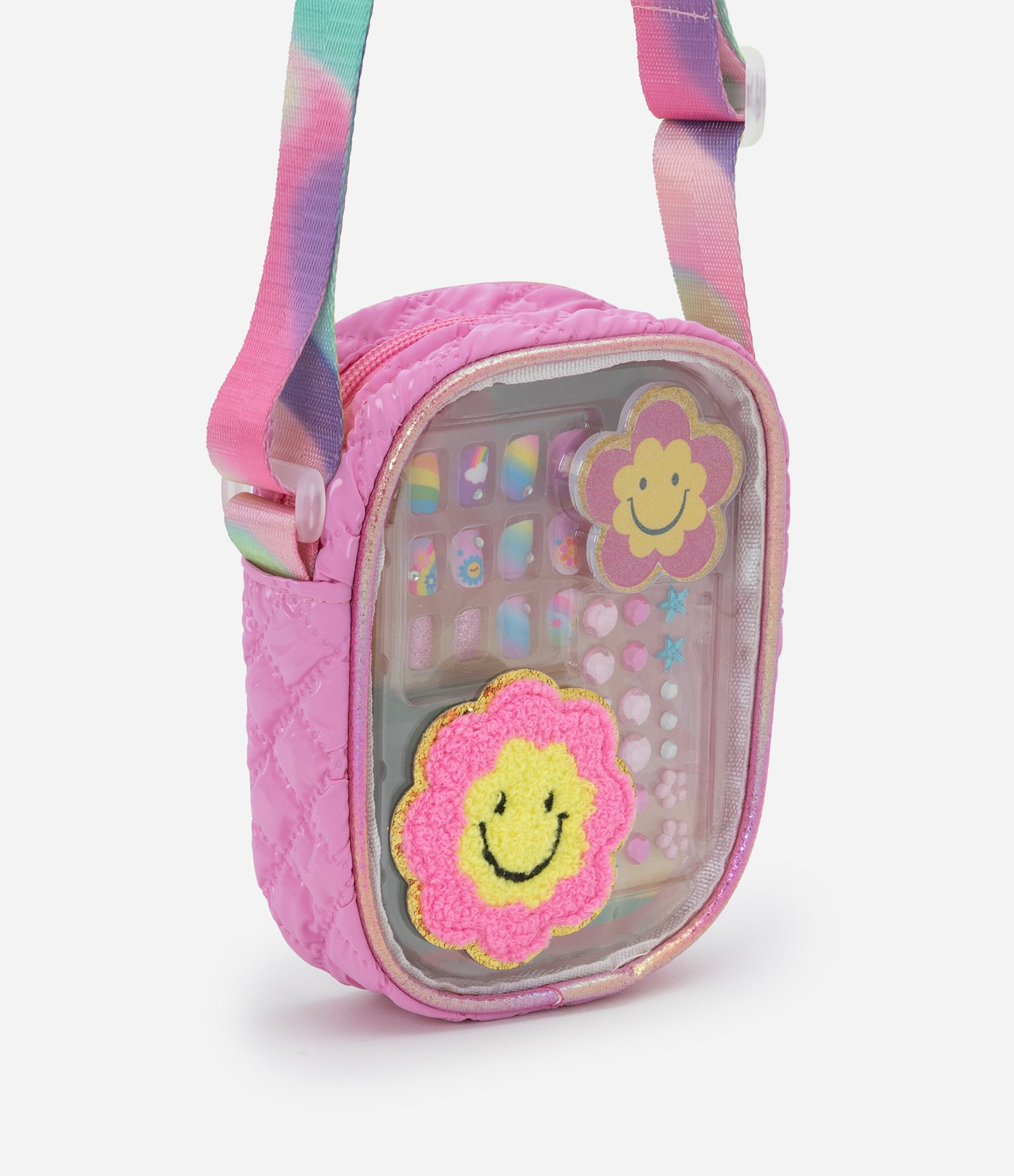 Bolsa Transversal Infantil com Kit de Unhas Flower Alchemia Rosa 1