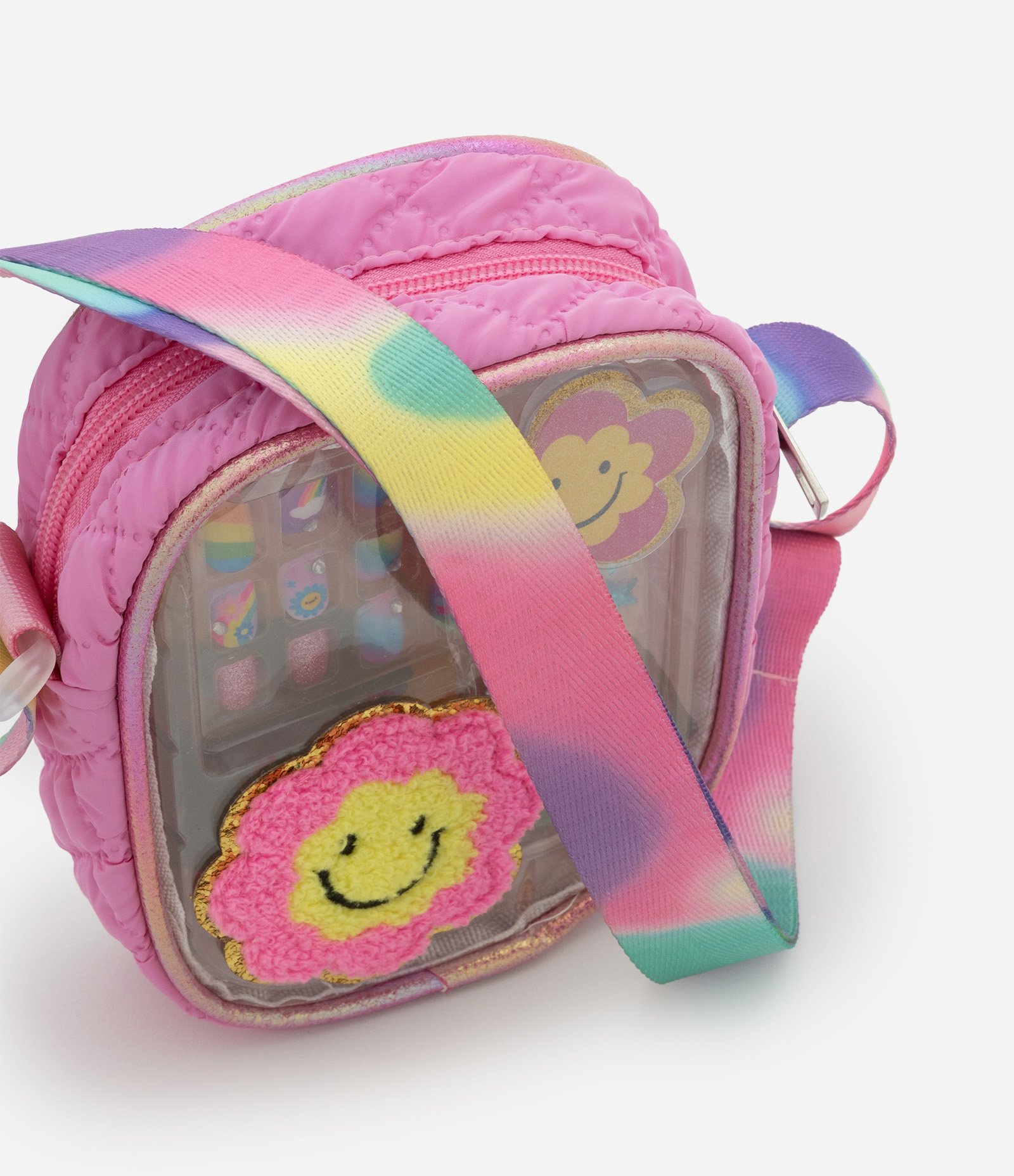 Bolsa Transversal Infantil com Kit de Unhas Flower Alchemia Rosa 4