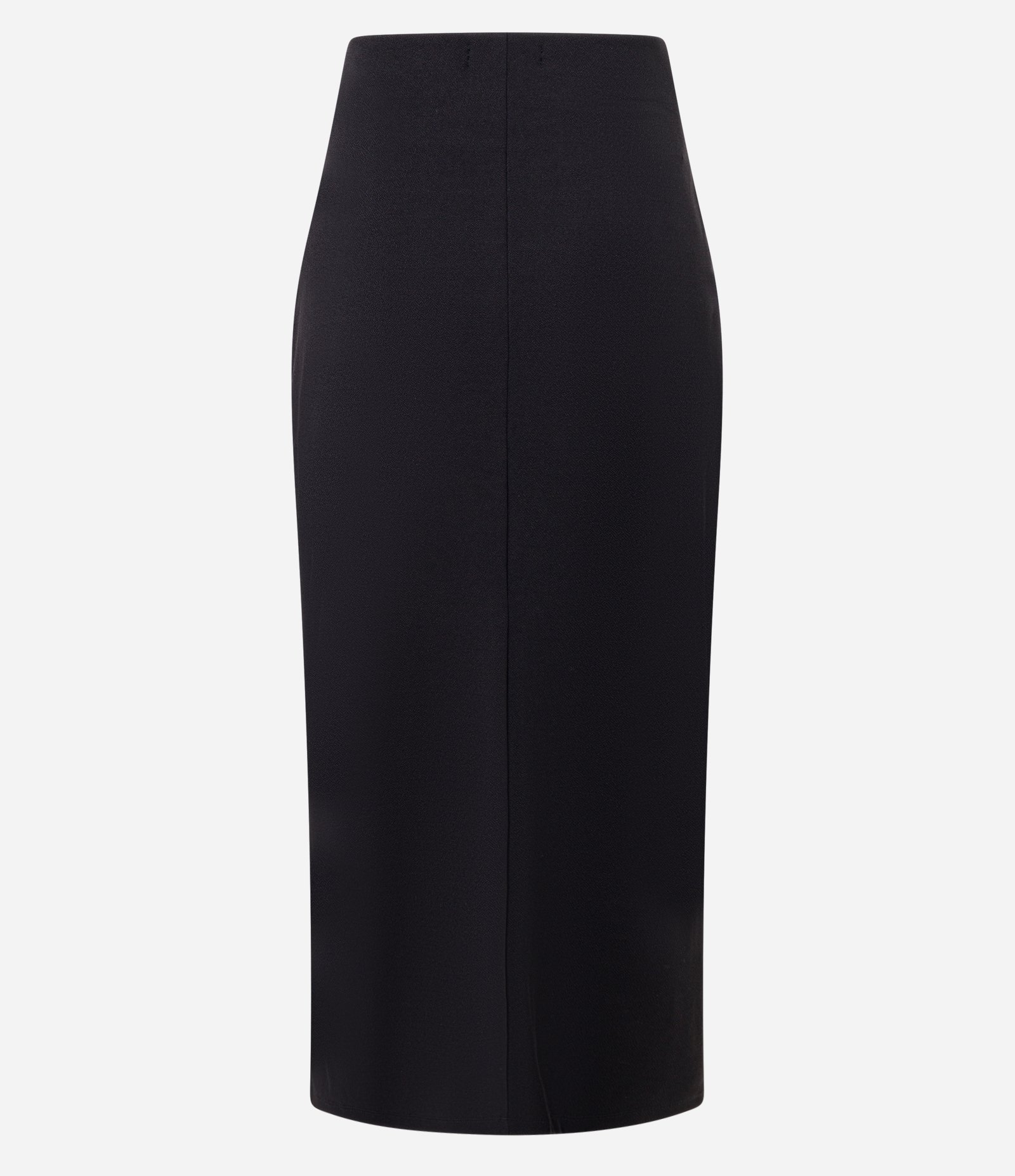 Saia Reta Midi com Fivela Metalizada com Efeito Martelado Preto 6