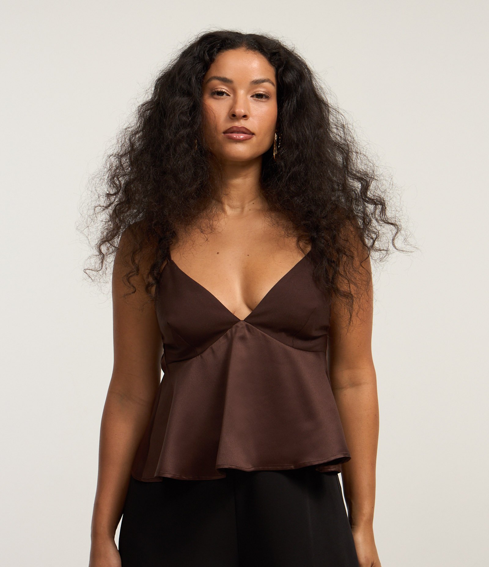 Blusa Godê Acetinada com Alcinhas Finas 1