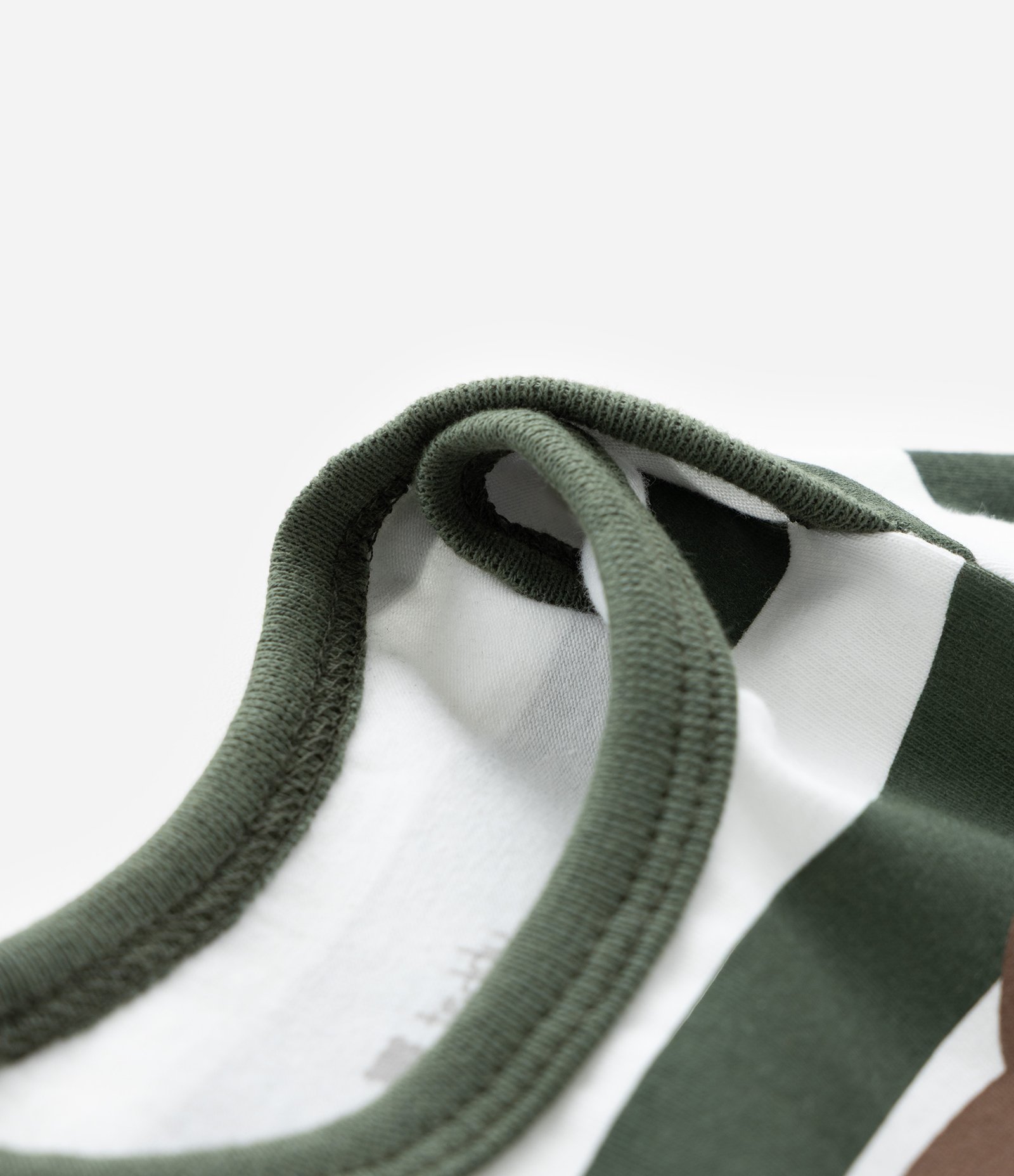 Body Infantil com Estampa Ursinho e Listras - Tam 0 a 18 meses Verde/Branco 5