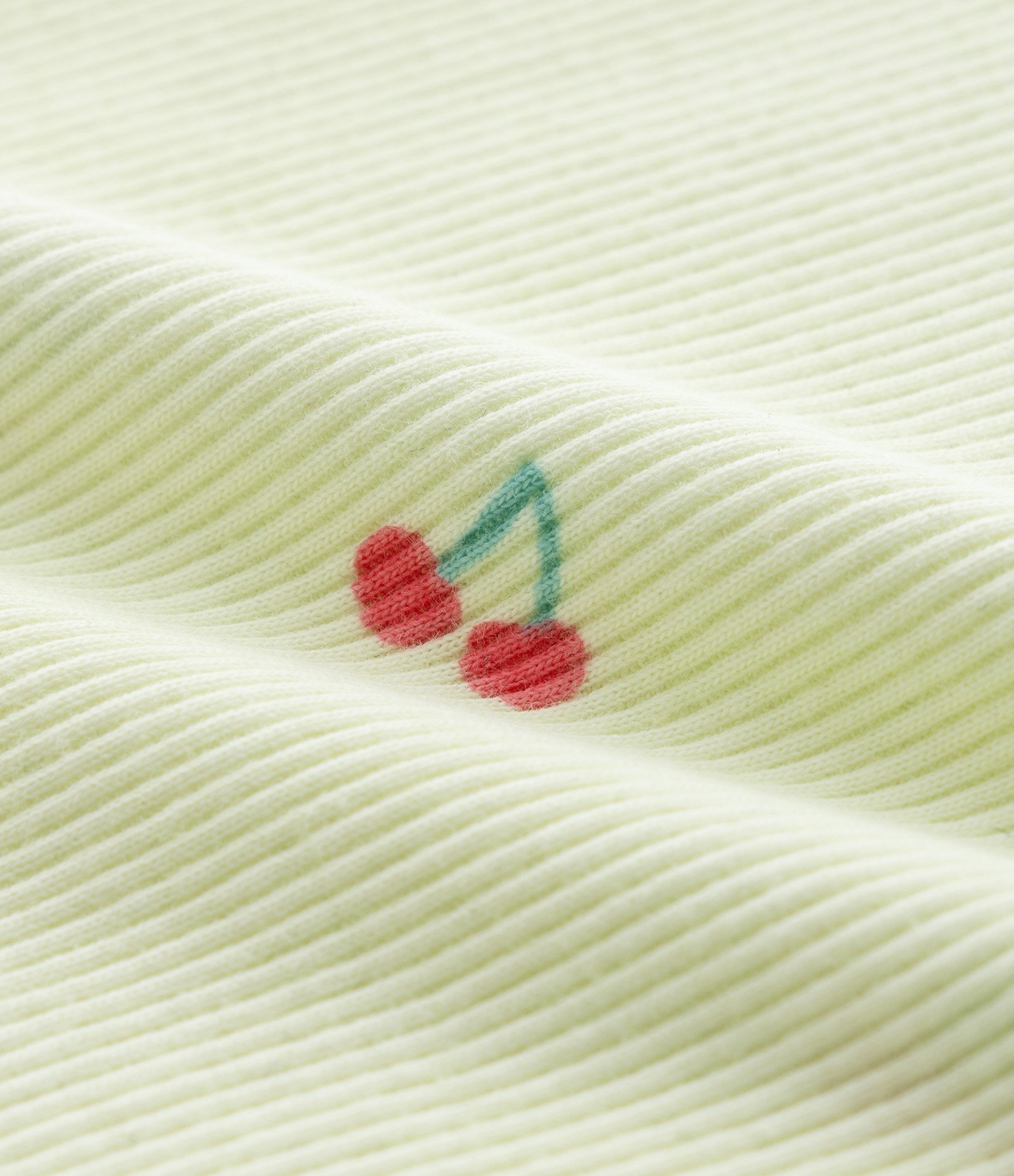 Blusa Infantil em Ribana com Estampa de Cereja - Tam 1 a 6 Anos Verde 3