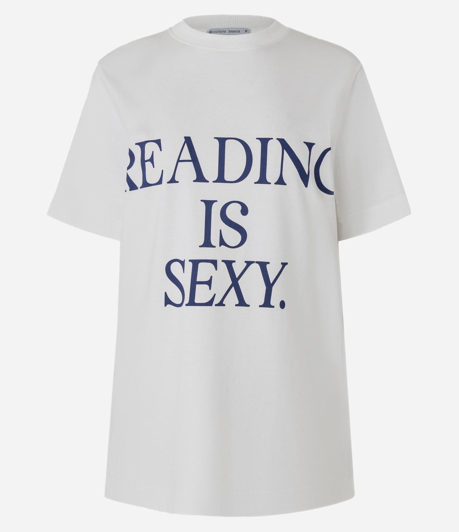 Camiseta T-Shirt em Algodão com Lettering Reading is Sexy Branco 5