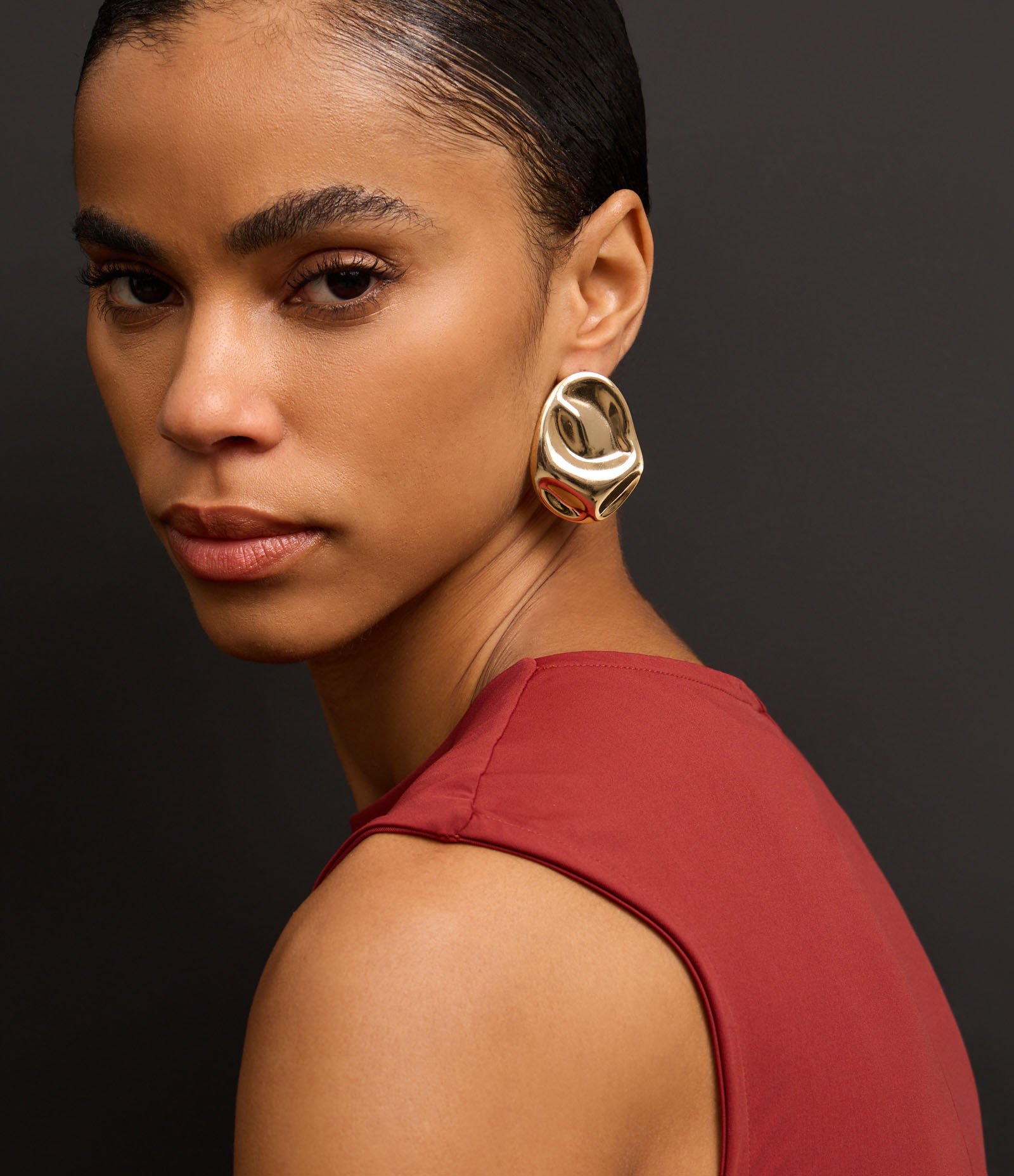 Vestido Reto Midi em Microfibra com Franzidos Vinho 9