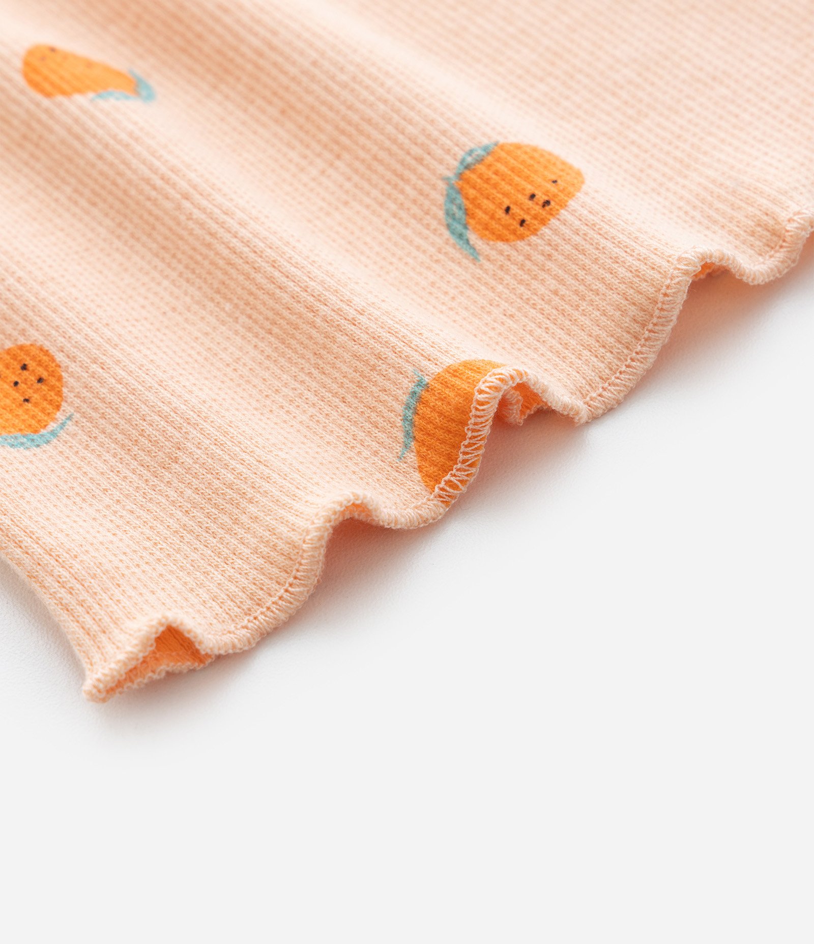 Regata Infantil em Riabana com Estampa de Laranjas - Tam 1 a 6 Anos Laranja 4