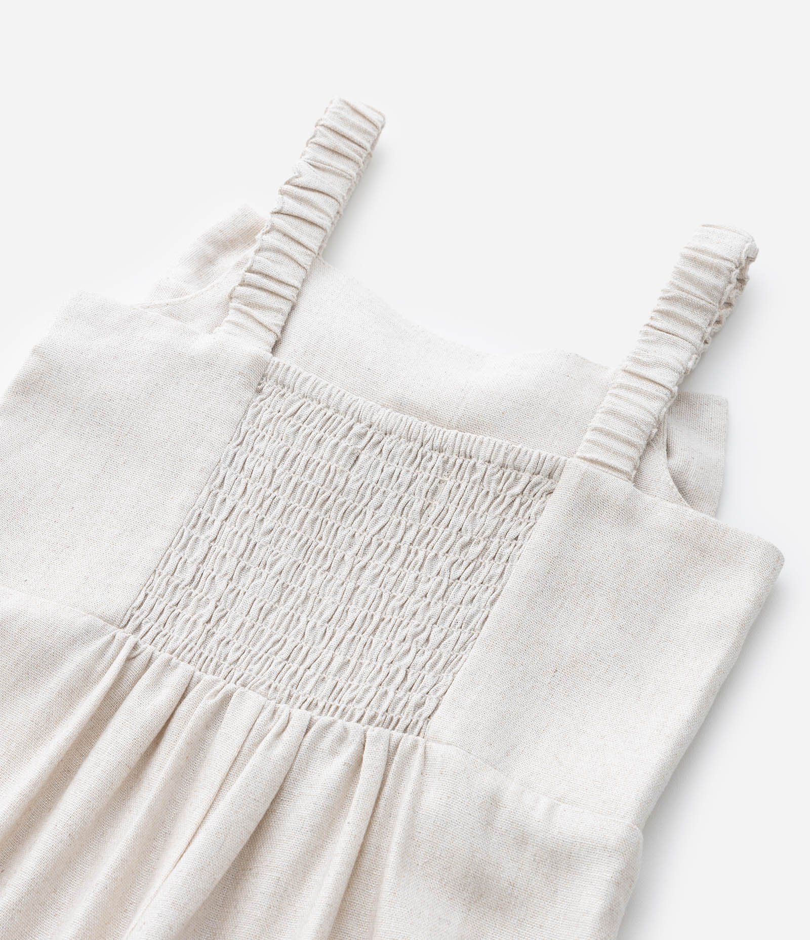 Macacão Infantil em Viscolinho com Laço - Tam 1 a 6 Anos Bege 4