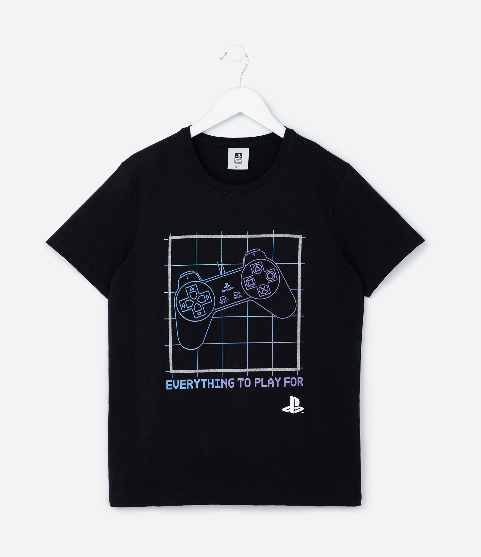 Pijama Infantil em Algodão Estampa Playstation - Tam 5 a 16 Anos Preto 2