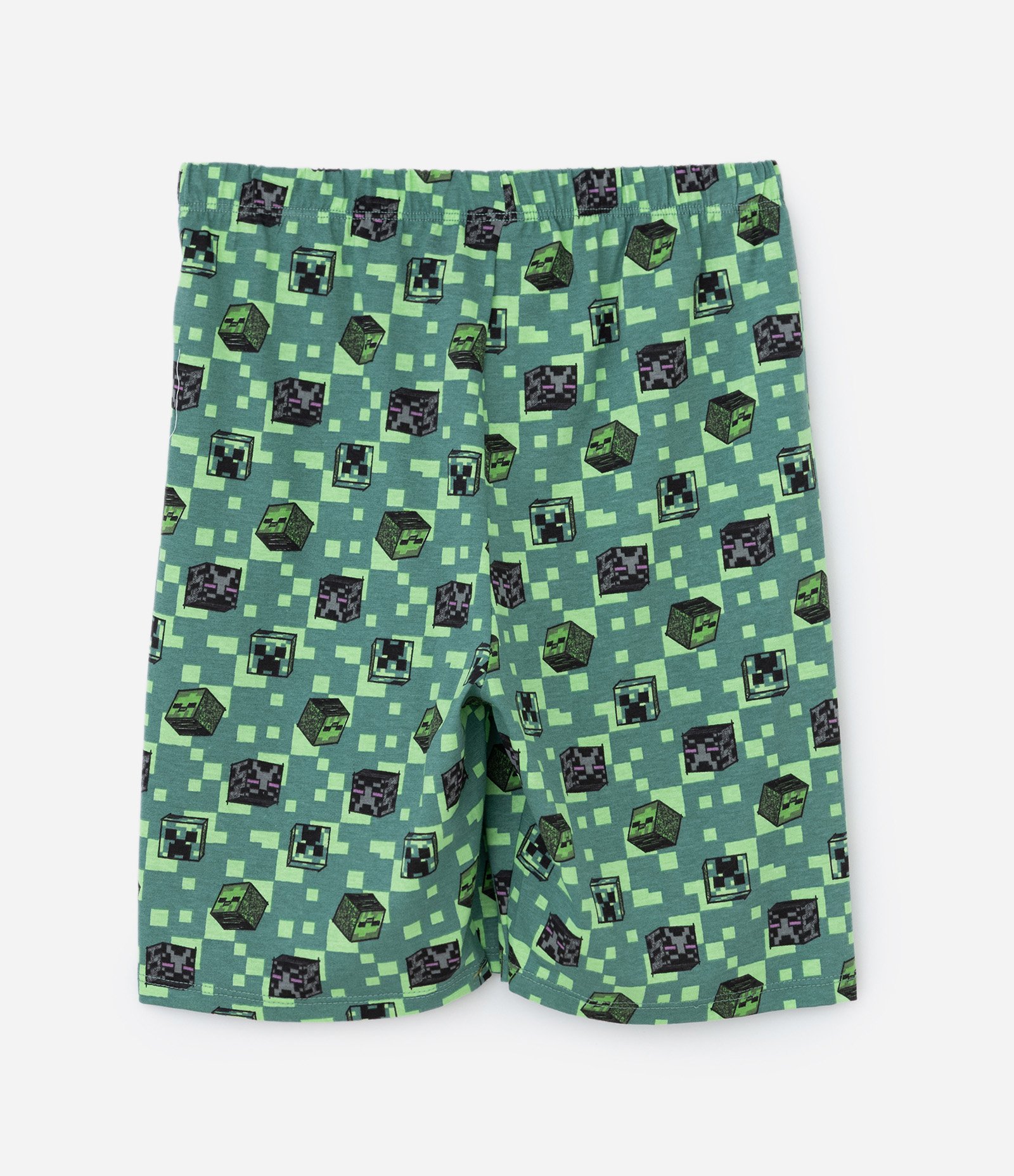 Pijama Infantil em Algodão Estampa Minecraft - Tam 5 a 14 Anos Verde 5