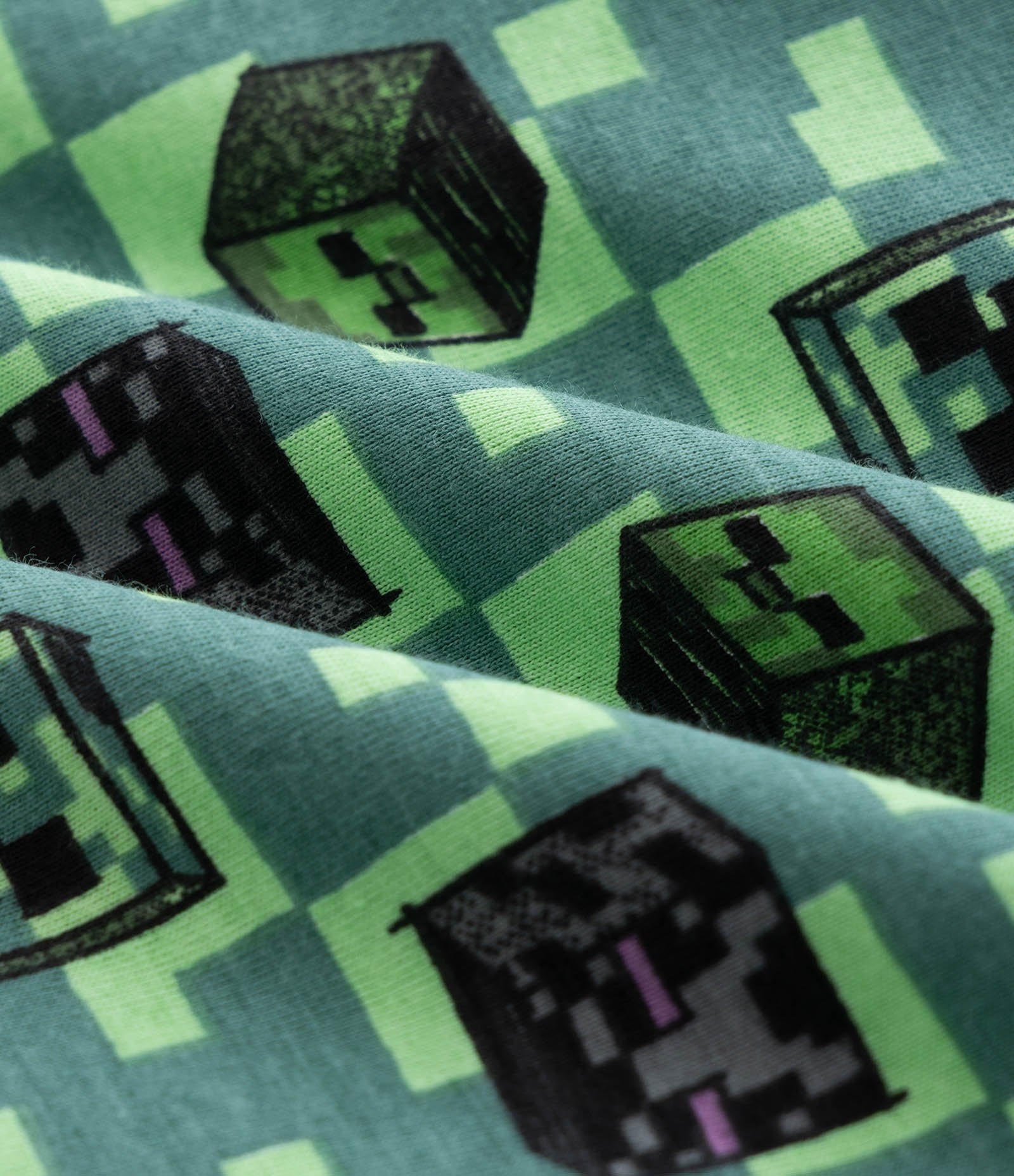 Pijama Infantil em Algodão Estampa Minecraft - Tam 5 a 14 Anos Verde 6