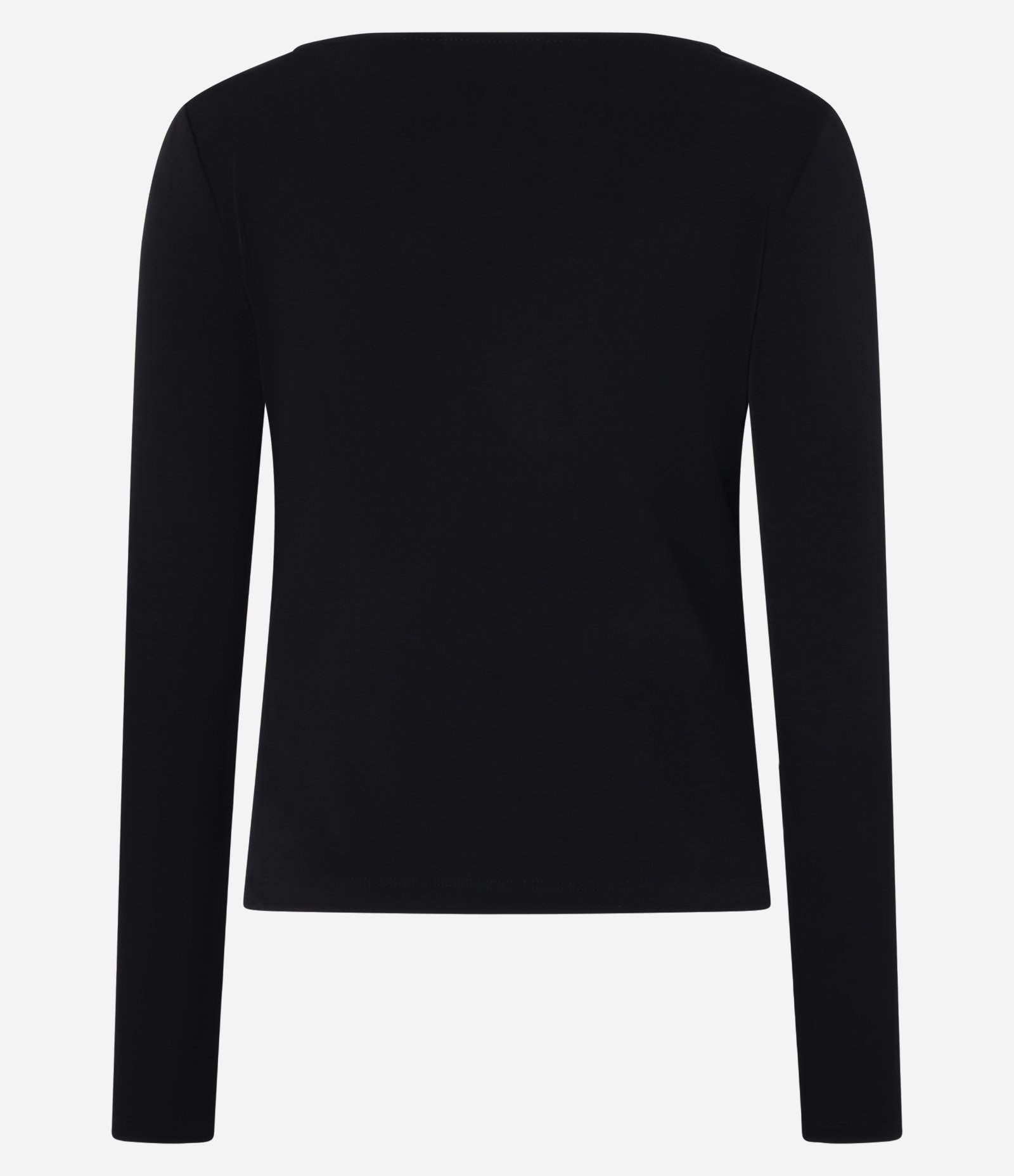 Blusa com Decote Degagê e Manga Longa Preto 6