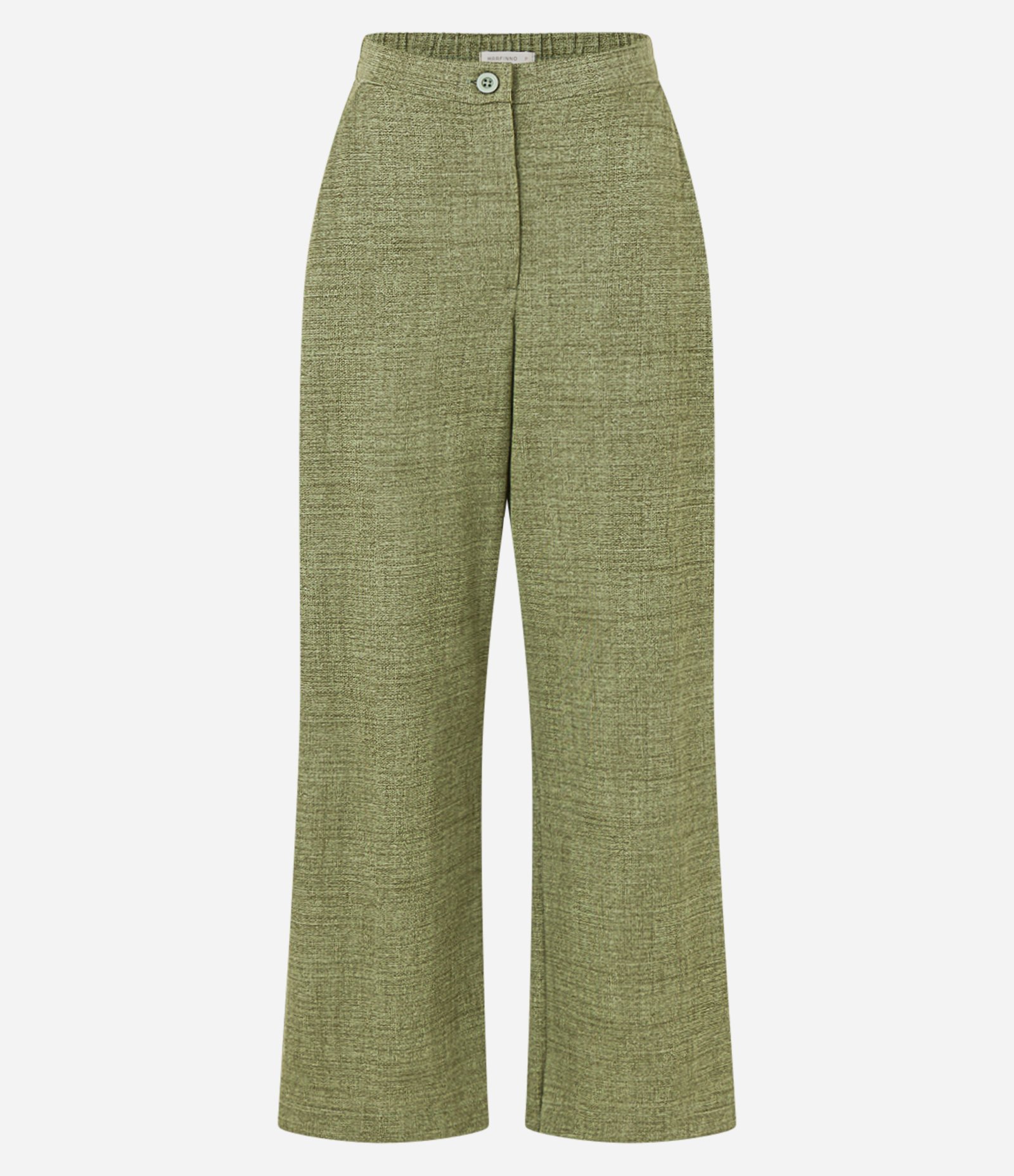 Calça em Orly com Fundo Mescla e Elástico no Cós Verde 5