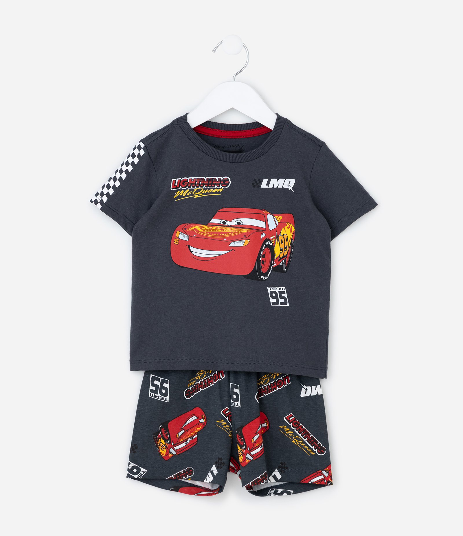 Pijama Infantil com Estampa Relâmpago MCQueen - Tam 2 a 6 Anos Cinza 1