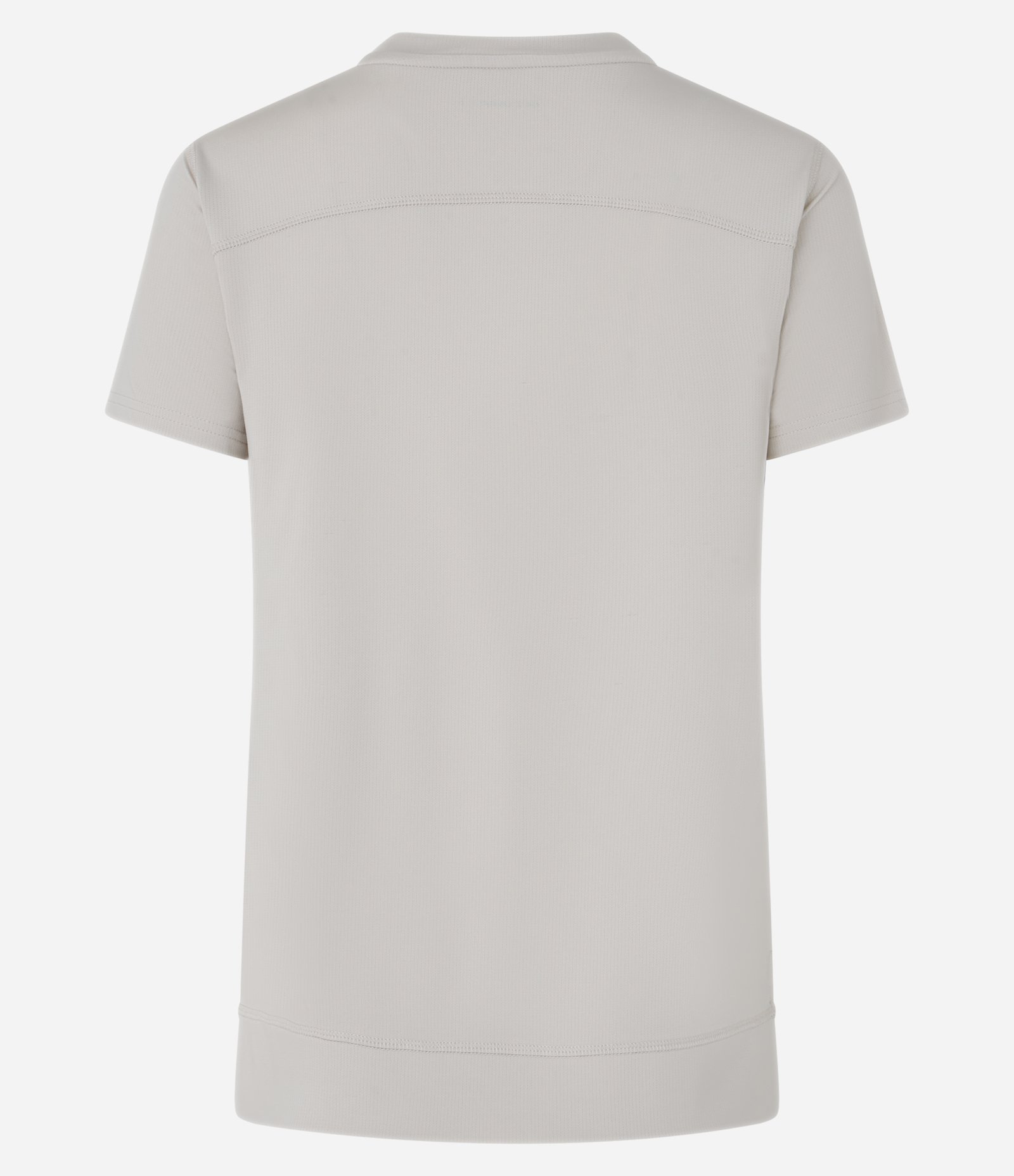Camiseta Esportiva em Microfibra Furadinha com Barra Mullet Bege 5