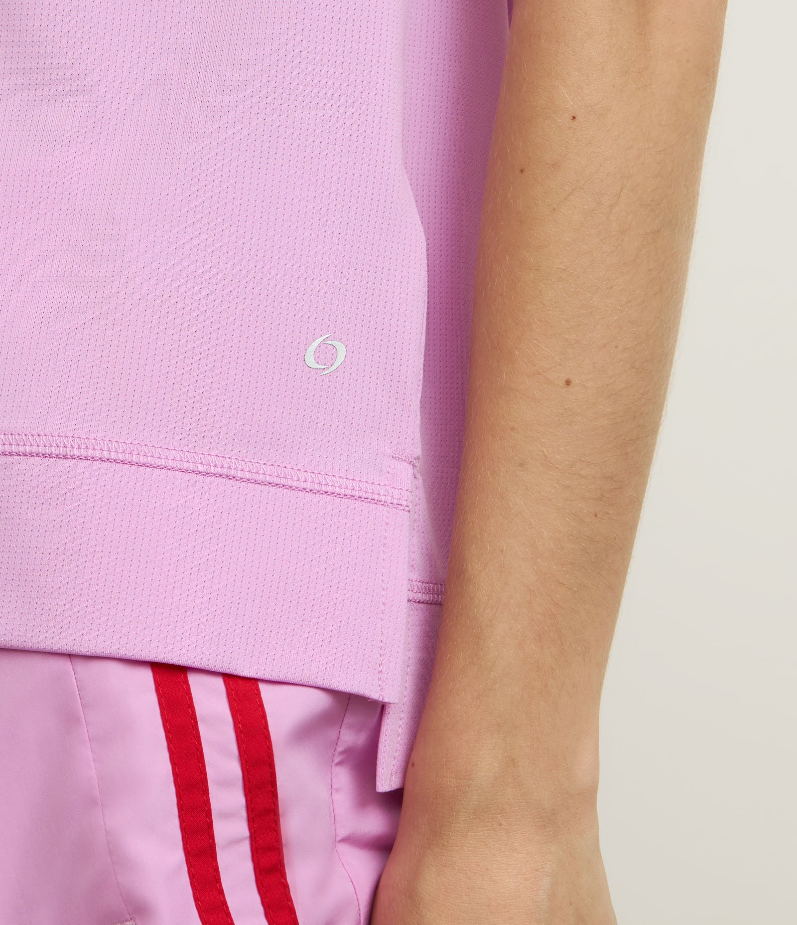 Camiseta Esportiva em Microfibra Furadinha com Barra Mullet Roxo 4